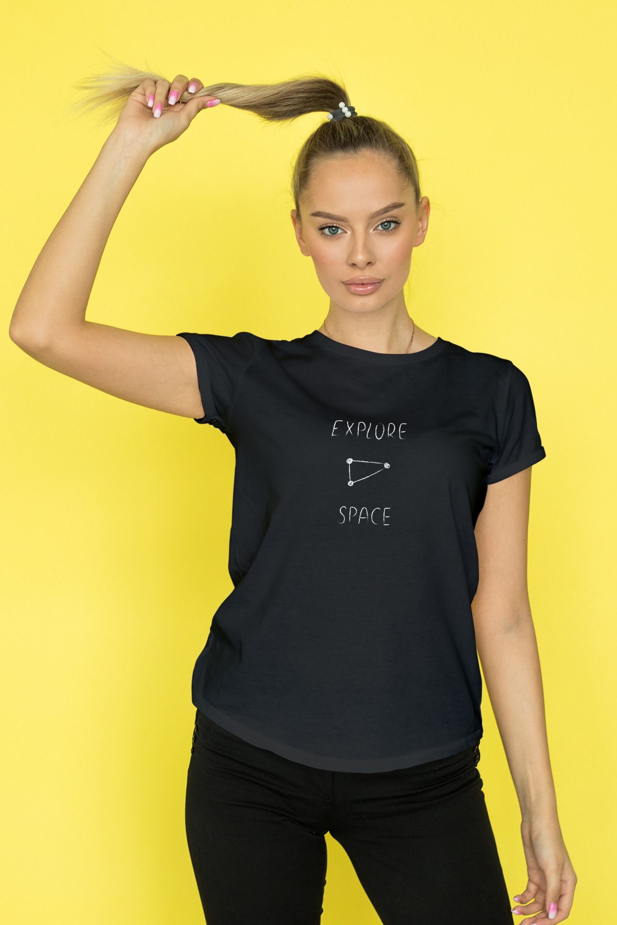Decrift Explore Space %100 Pamuk Kadın T-Shirt