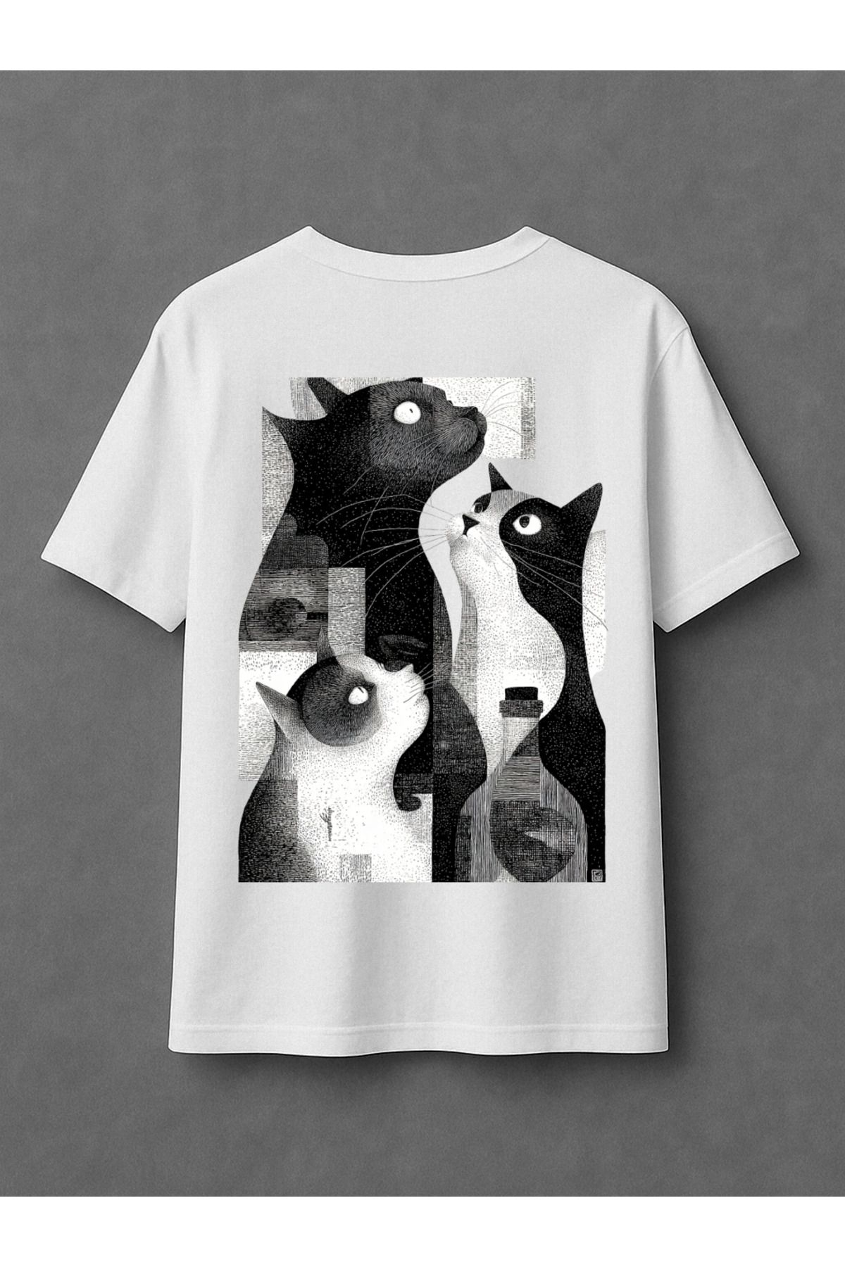 Vagonet Black & White Cats - Oversize T-Shirt
