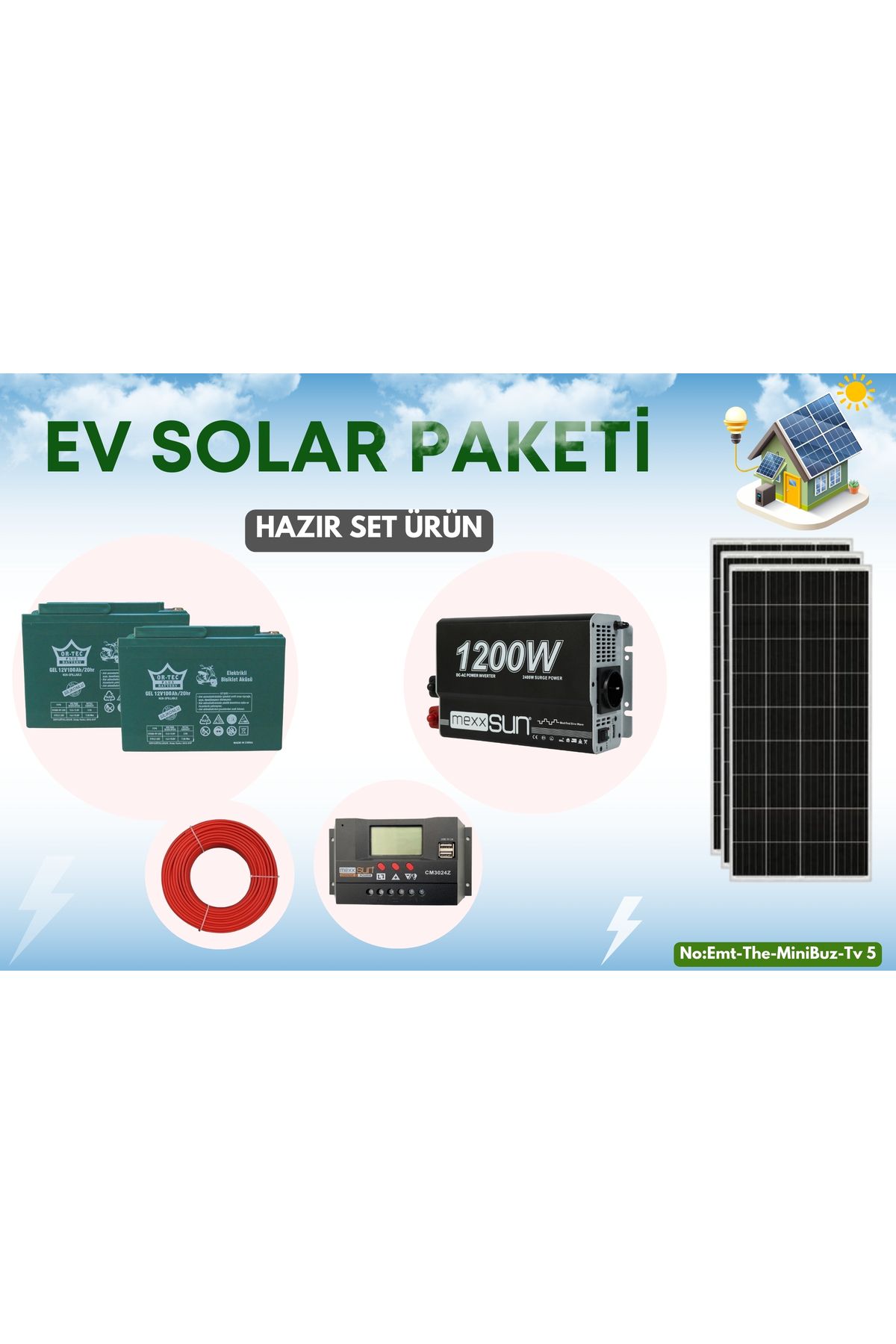 TNL DAĞ EVİ PAKETİ GÜNEŞ ENERJİLİ SOLAR SİSTEM