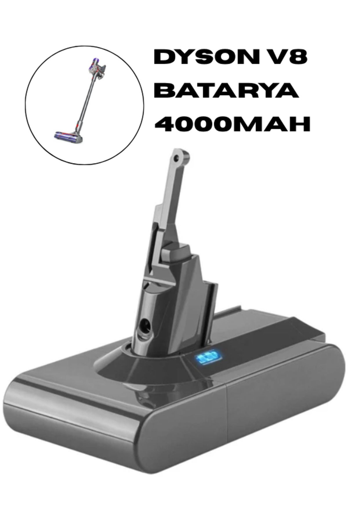 TNL Efcell Dyson V8 Süpürge Uyumlu Batarya 4000mAh 21.6V Li-Ion Yüksek Kapasite ve Performans