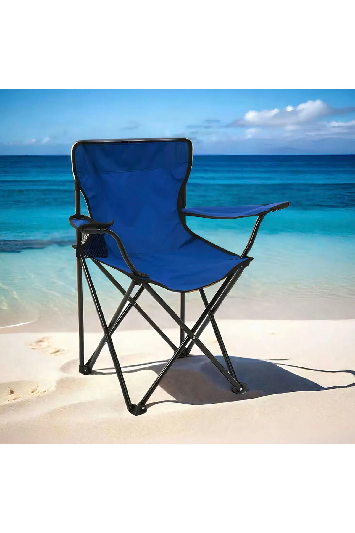 MATMEL Living Piknik ve Kamp Sandalyesi - Mavi - 76x52x82 cm