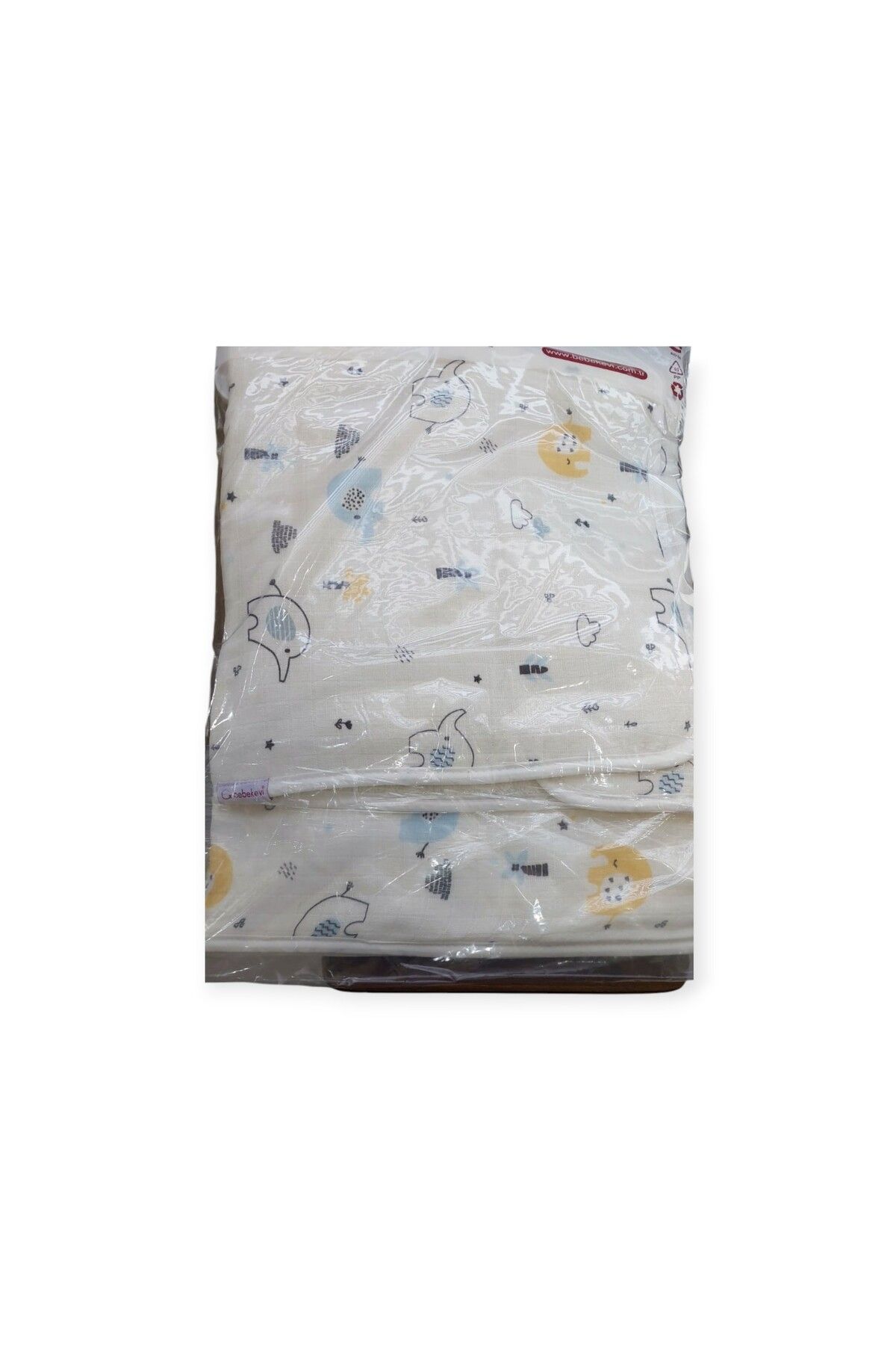 Bebekevi BEVİ 1040 MÜSLİN KAPŞONLU 2Lİ SİLGİ 75x75 cm