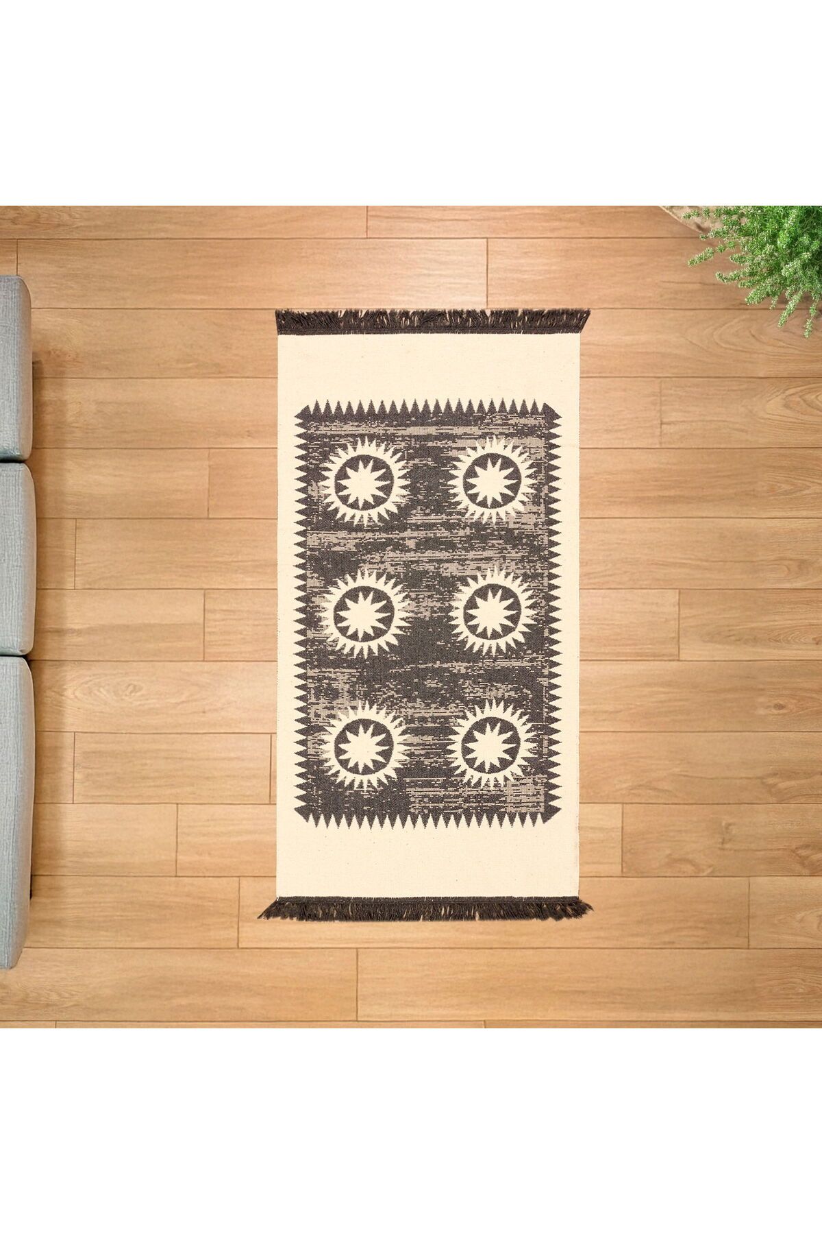 ASPARTAM Borgar Çift Taraflı Kilim - Krem - 80x150 cm