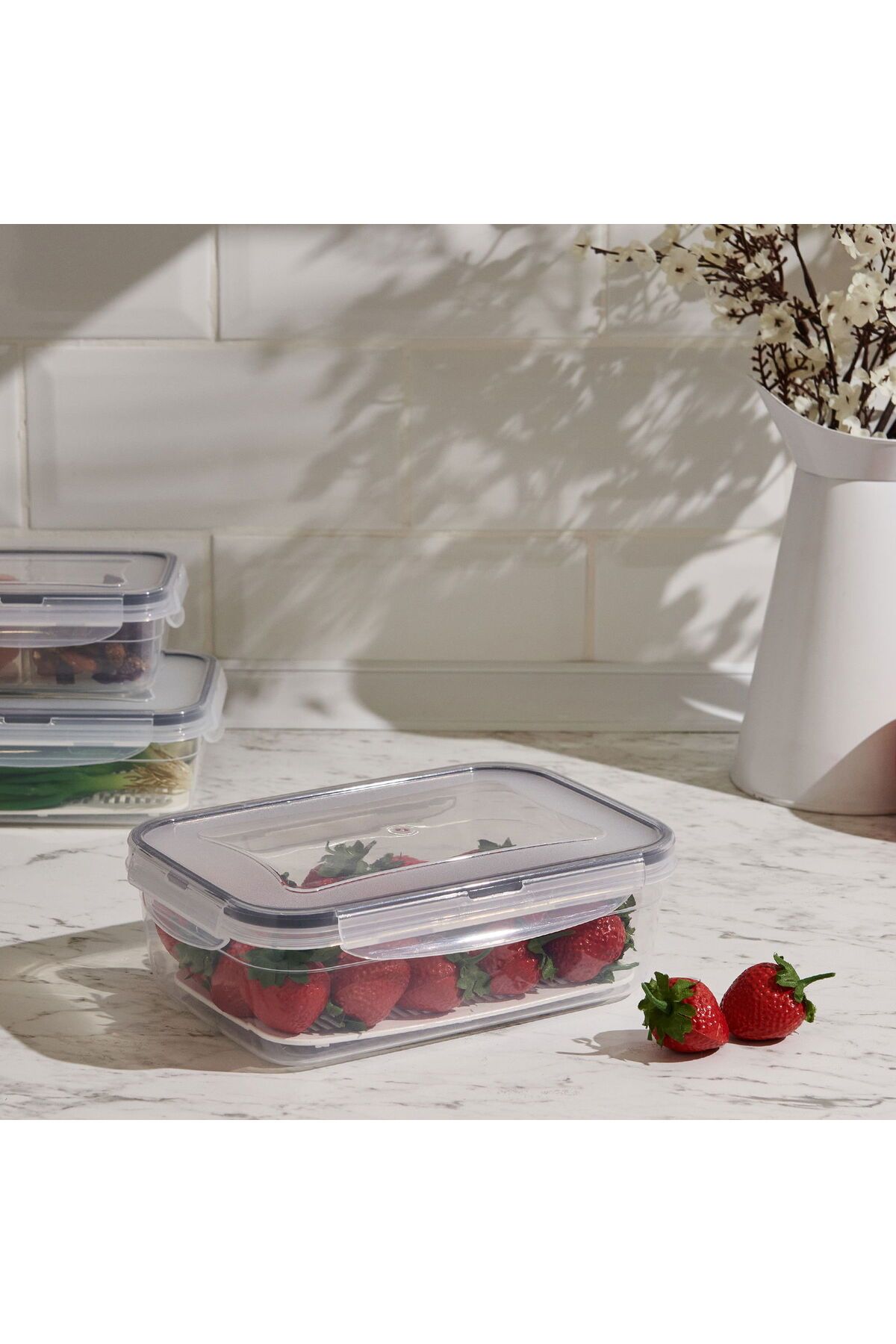 ASPARTAM Fresh Box Dikdörtgen Bölmeli Saklama Kabı - 1,4 lt