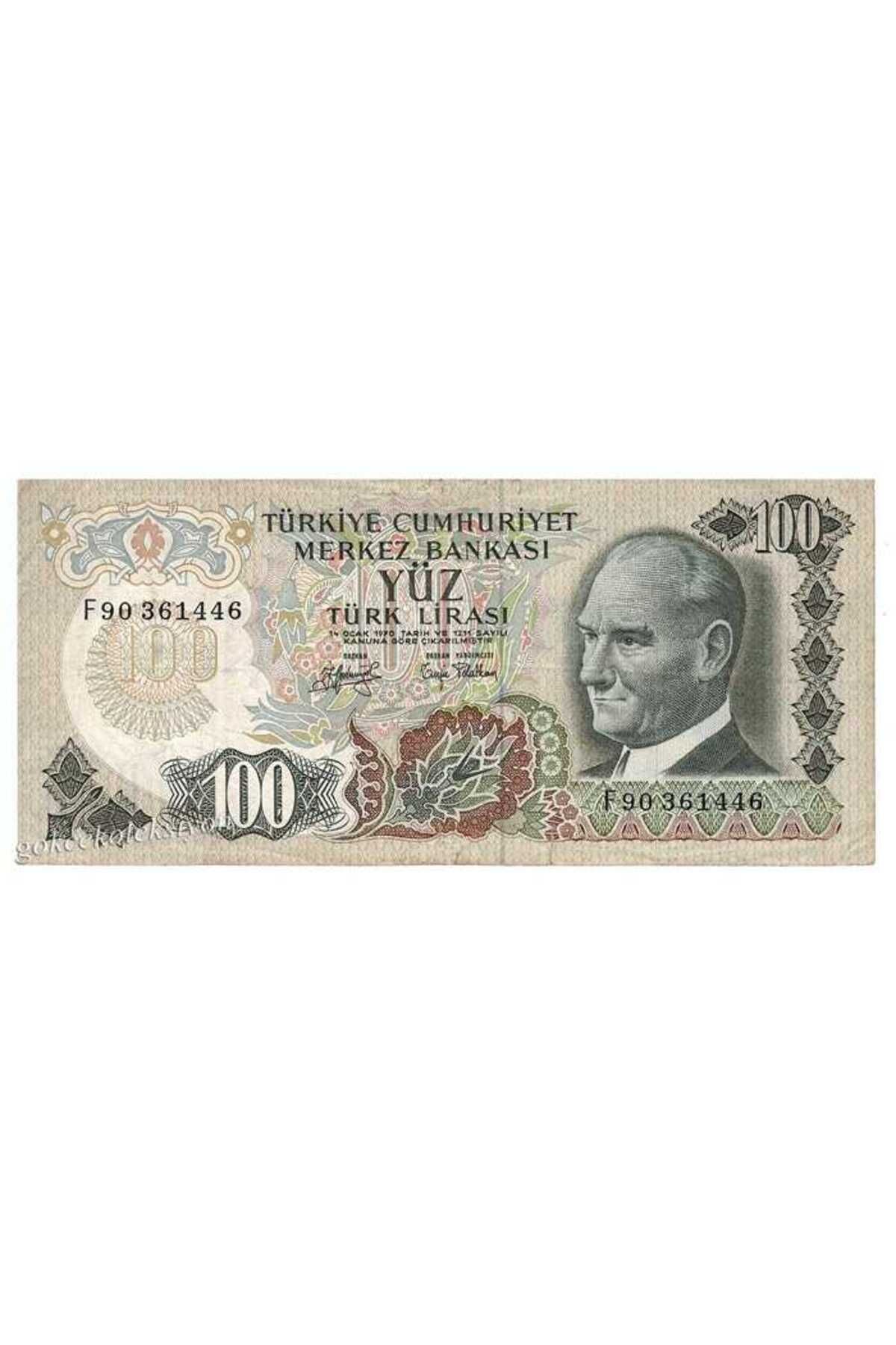 Gökçe Koleksiyon 6.Emisyon 2.Tertip 100 Türk Lirası Seri F90 ÇT TCK3974
