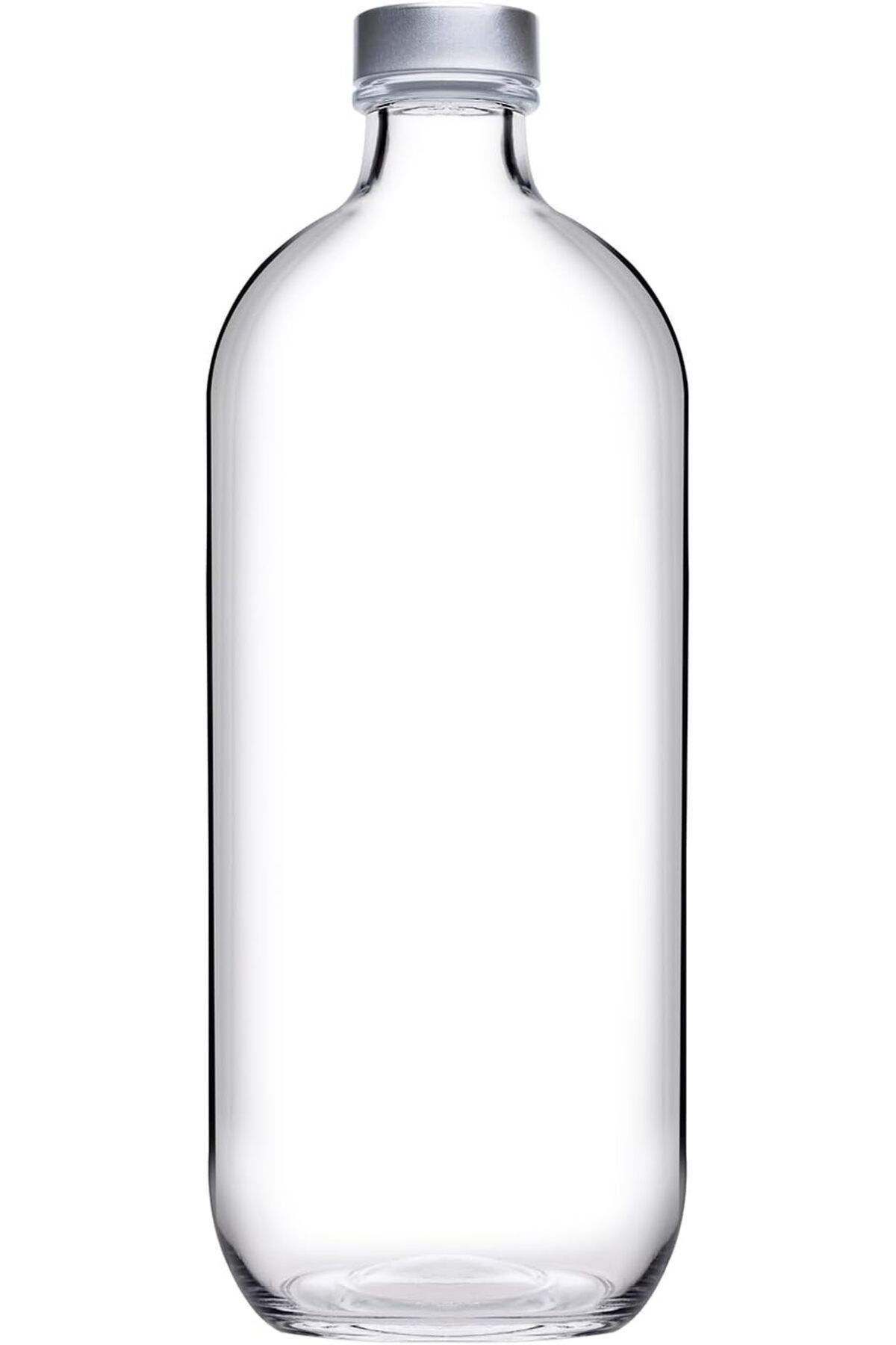 STOREMAX ELZ Iconic Alüminyum Kapaklı Cam Şişe, Şeffaf, 1 Litre FRNTR 1127478