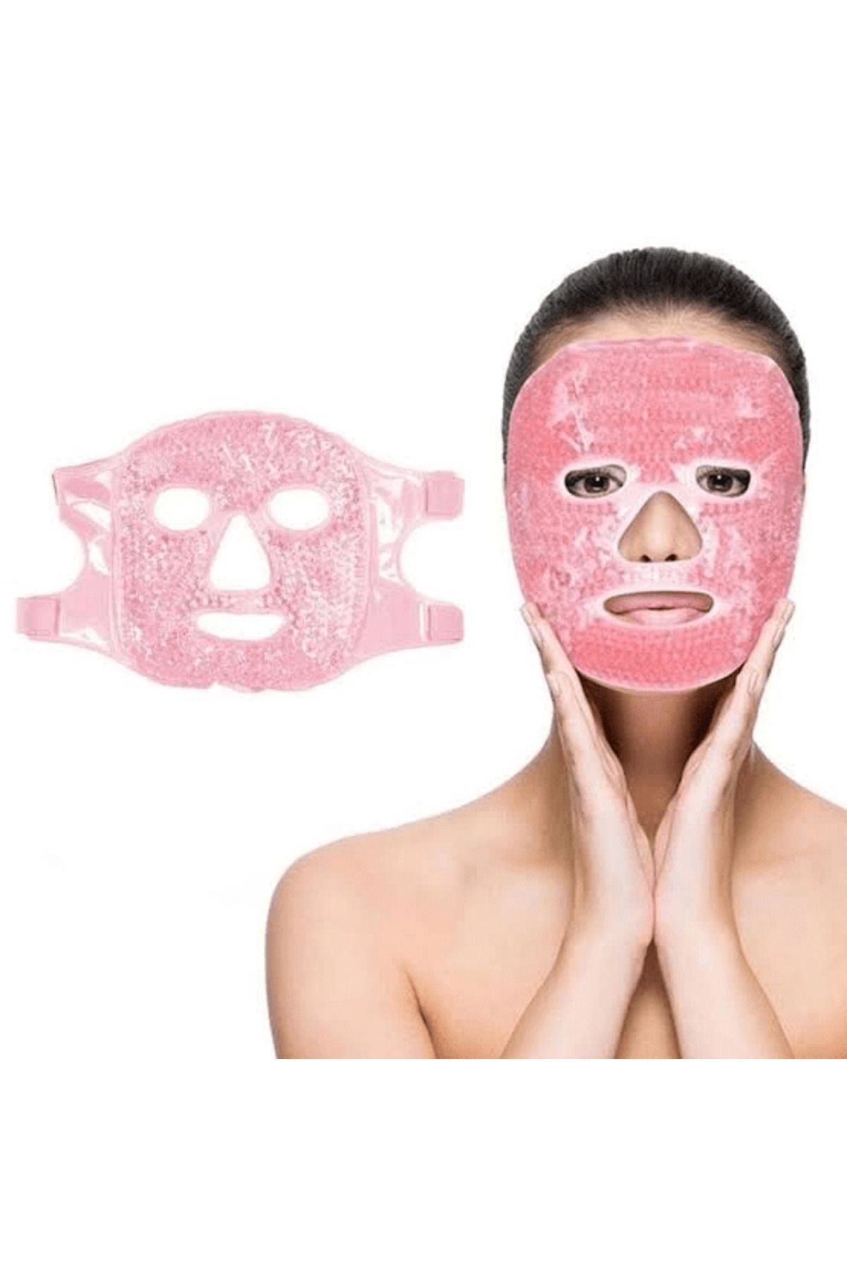 NEZADE STORE Jel Buz Paketi Soğutma Yüz Maskesi Baş Ağrısı Yastık Rahatlatıcı Kozmetik Maske ( Lisinya )