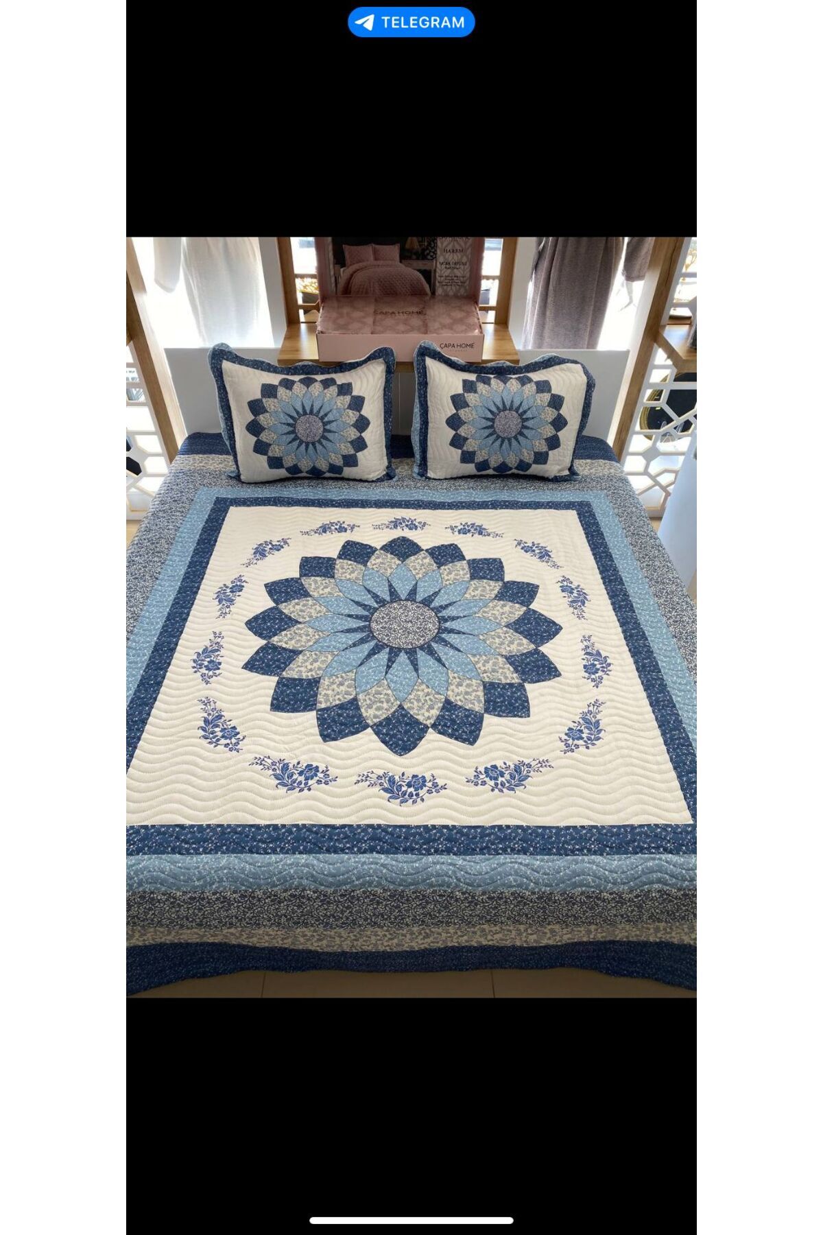 VİLERA HOME DESENLİ BATTAL YATAK ÖRTÜSÜ TAKIMI