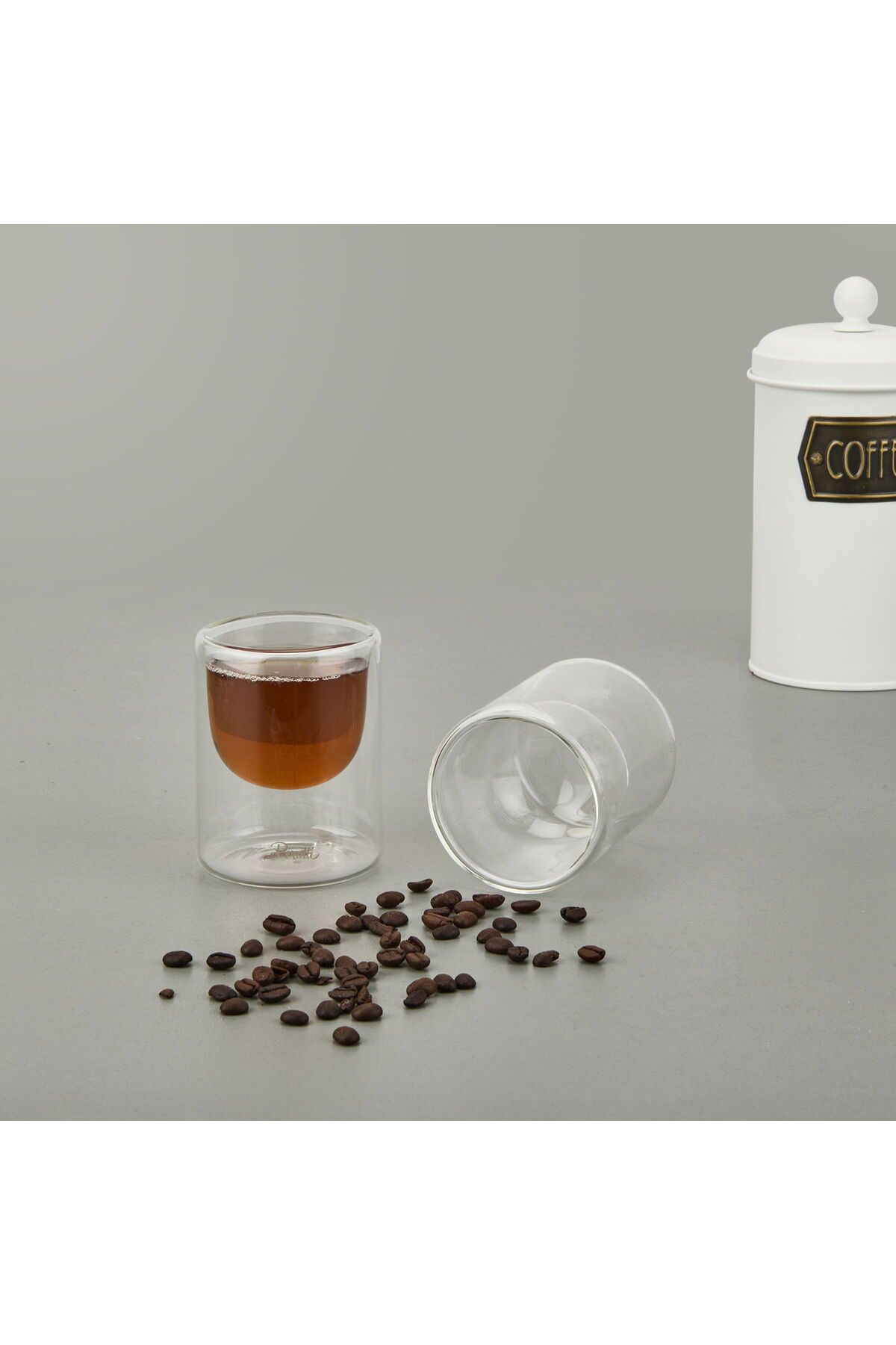 MATMEL Çift Cidarlı 2'li Espresso Bardağı - Şeffaf - 225 ml