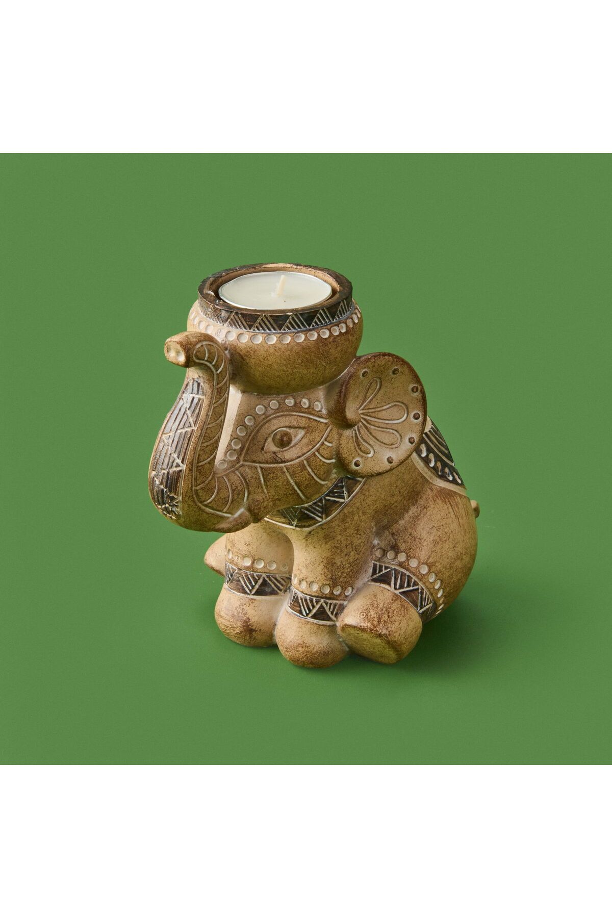 ASPARTAM Elephant Mumluk - Bej - 15x14 cm