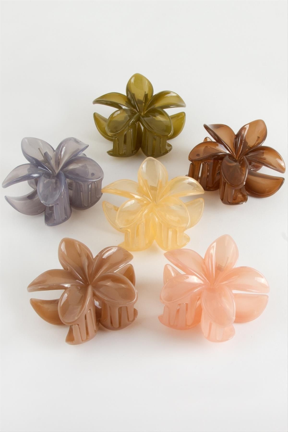 ZERİUM Lotus Renkli Mandal Toka – Şık Sağlam Kadın Saç Aksesuarı / Toka (8Cm)