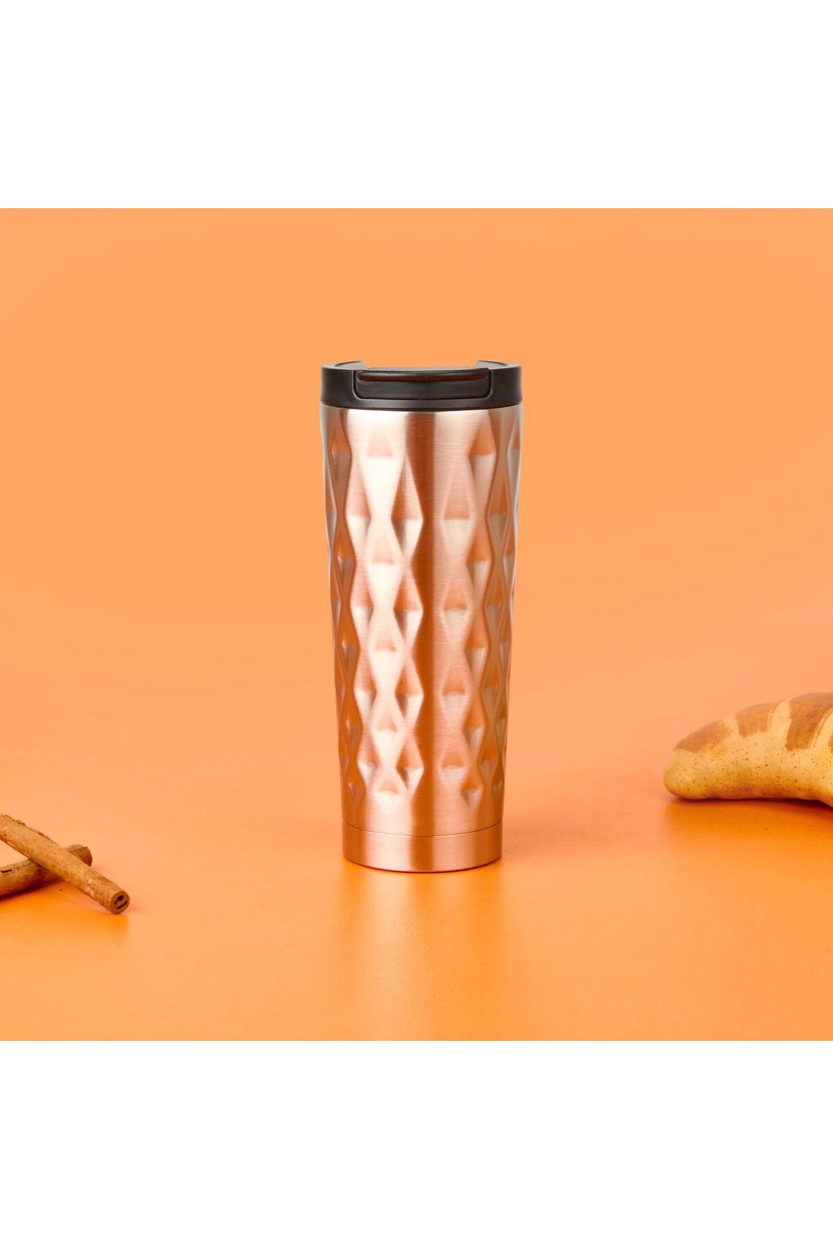 ASPARTAM Bireysel Termos - Gümüş / Siyah - 400 ml
