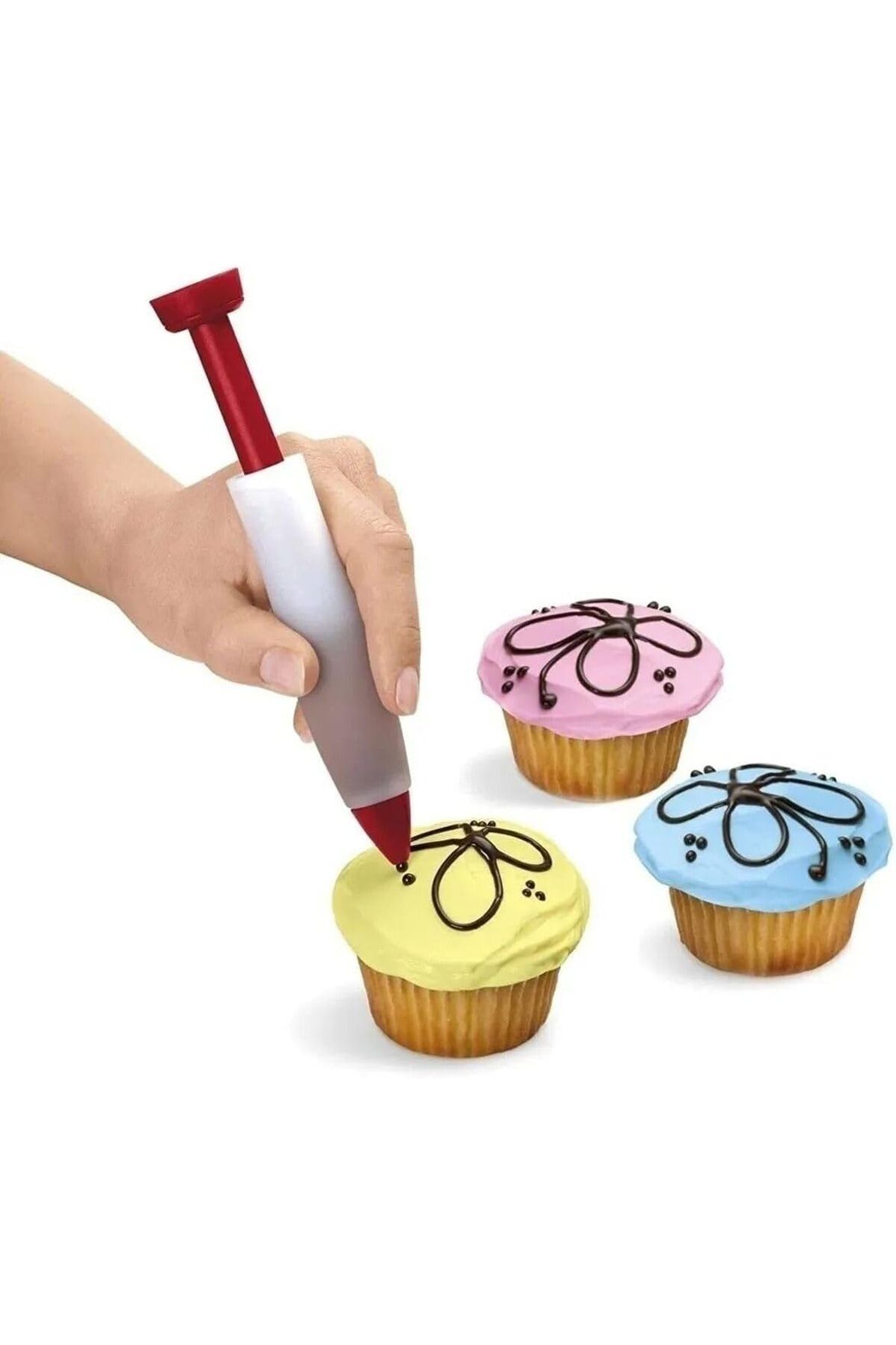 STOREMAX ELZ Winky Pasta Dekor Kalemi 16 Cm Pasta Süsleme Muffin Cupcake Dekor Yazı Çikolata Latte Kalem F
