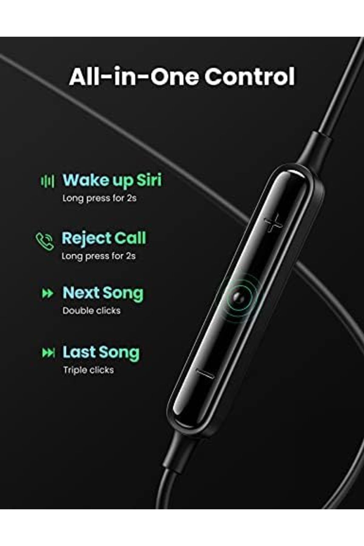Ugreen-UGREEN Wired USB-C Earphones with Microphone for iPhone 15 Series, Samsung S23/S22 Series, Redmi Not 6