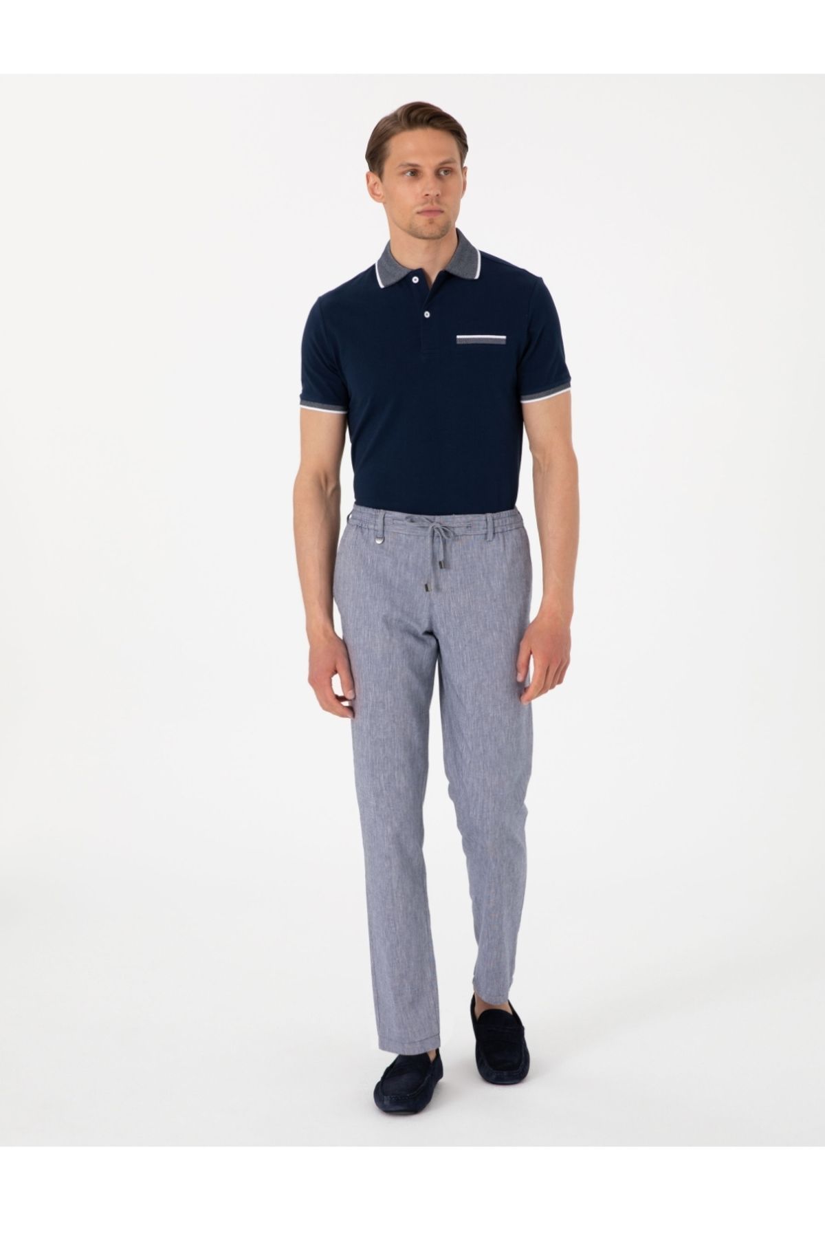 Pierre Cardin ex. Slim keten karışımlı jogger pantolon