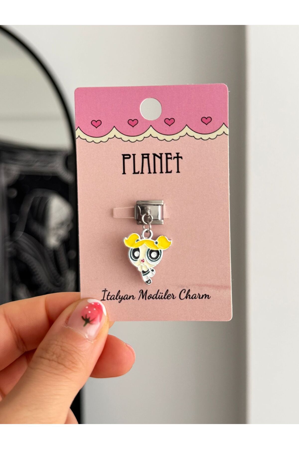 Planet Butik Bubbles Sallantılı Kartlı İtalyan Charm