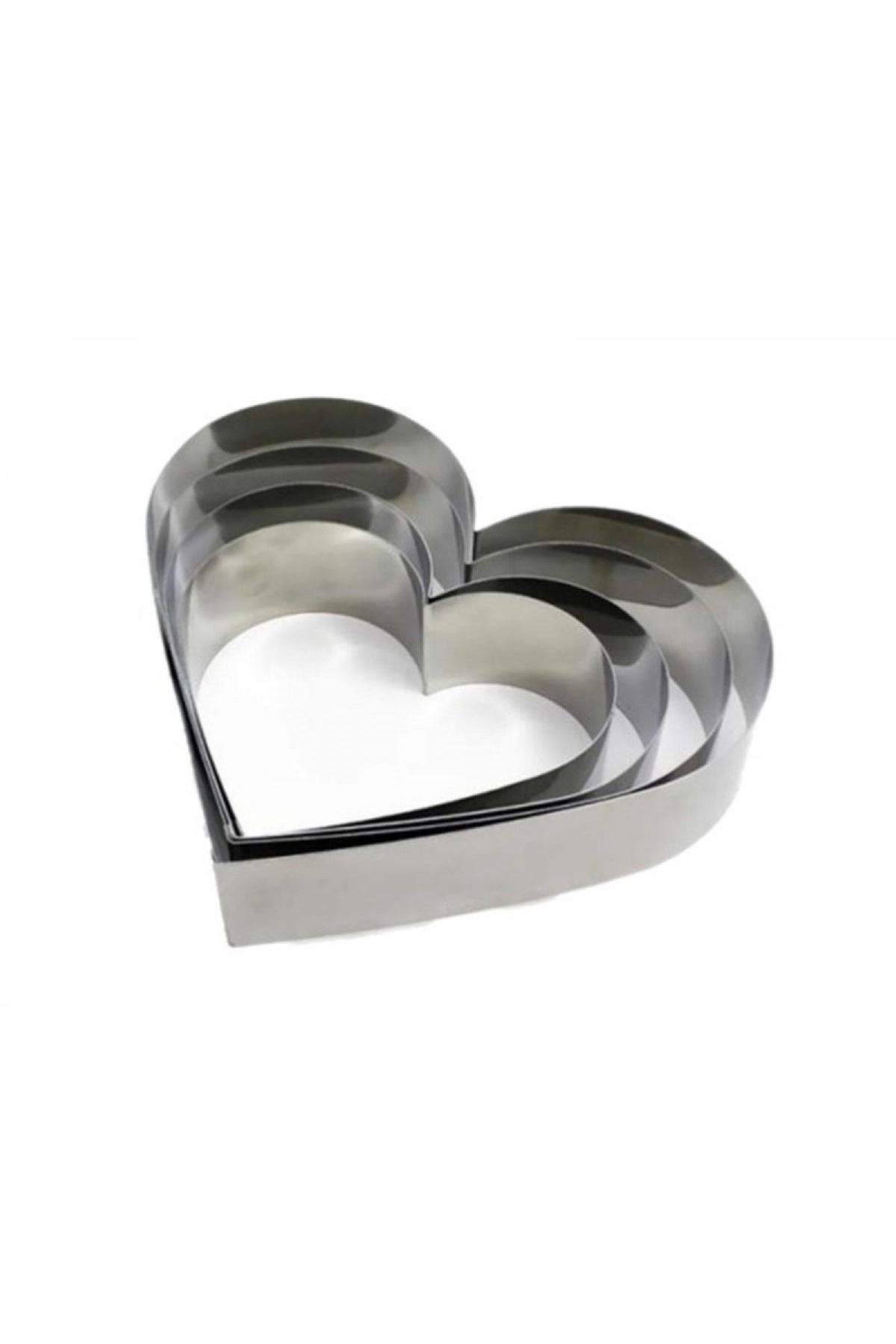 fotopasta Paslanmaz Kalp Pasta Kalıbı Puntasız 7cm 10 Cm