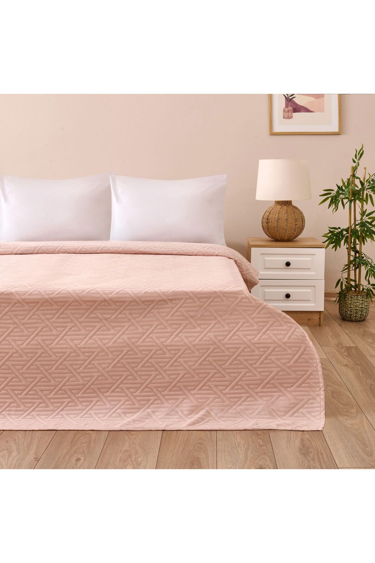 MATMEL Anka Çift Kişilik Yatak Örtüsü - Pembe - 240x260 cm
