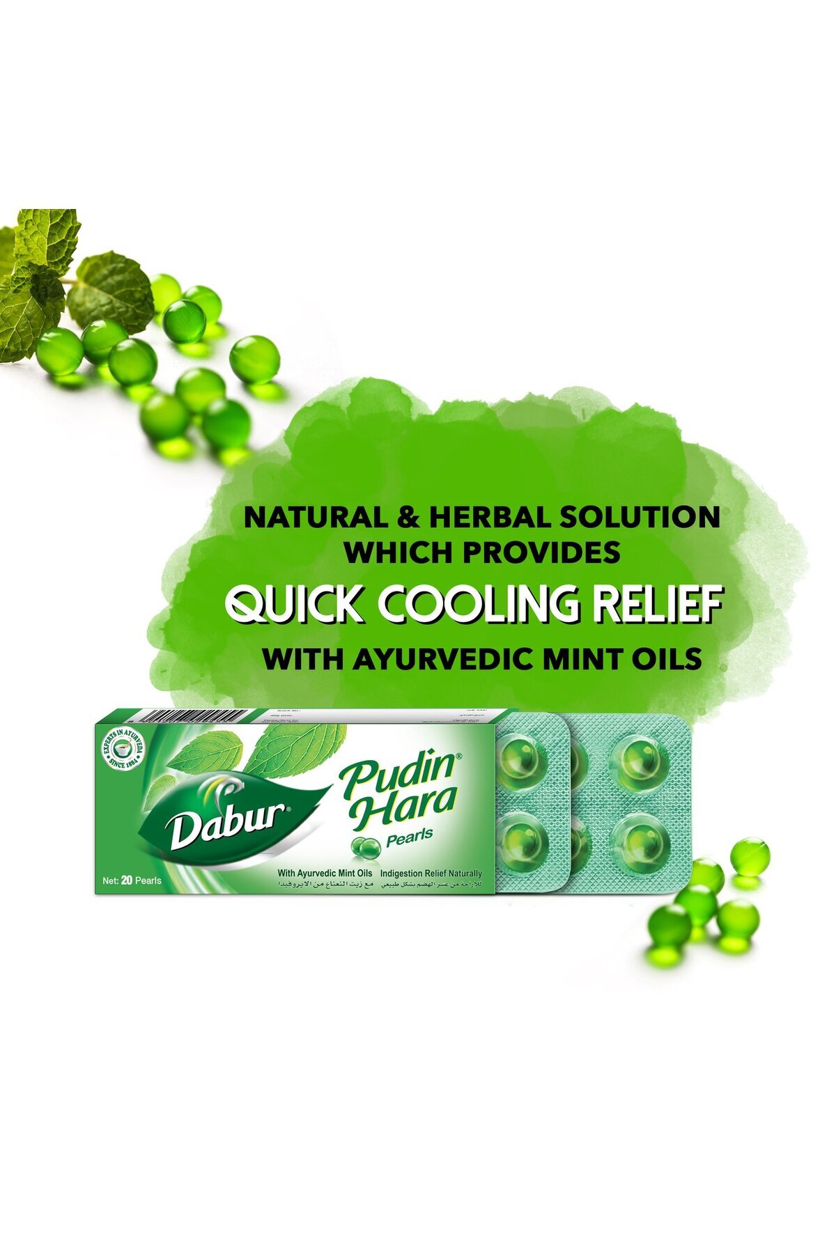 Dabur-Pudin Hara Pearls 20 Capsules | Fast Relief from Indigestion, Gas & Acidity with Natural Min 4
