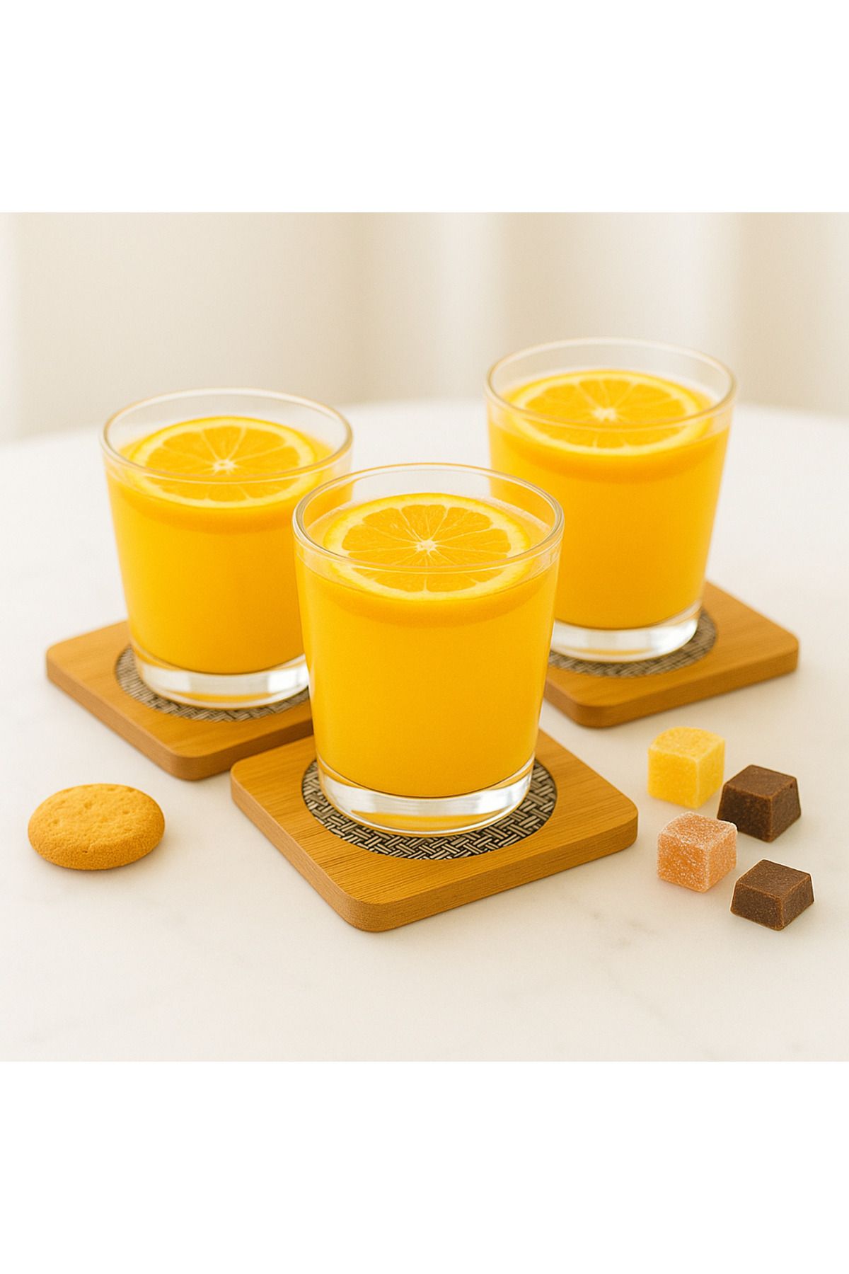 Vivien Home 6parça 3kişilik Isıya Dayanıklı 400 ml Borosilikat Cam bardak ve Kupa Bardak tabağı