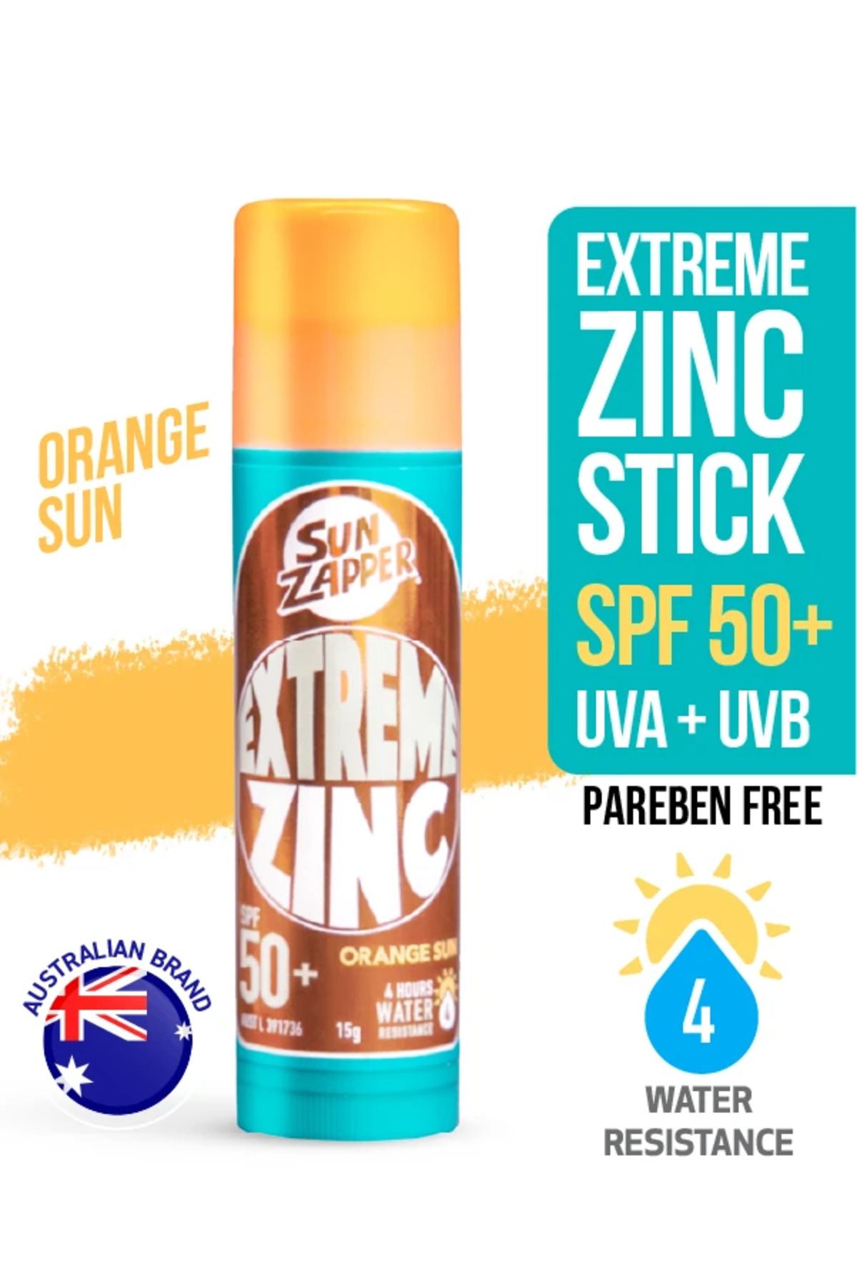 Sun Zapper Extreme Zinc Stick Orange Sun SPF 50+ 15g