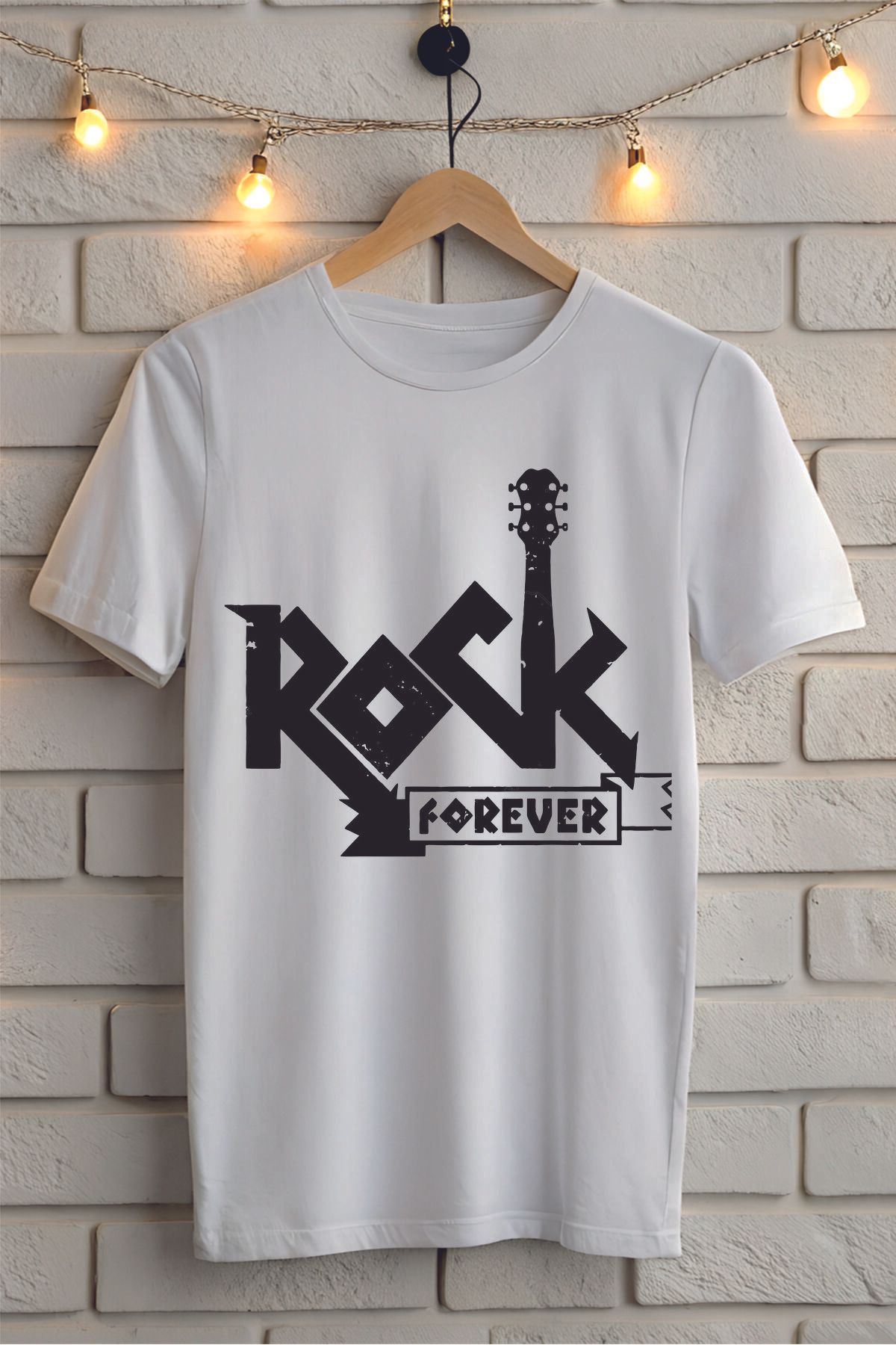 ModaSphere ROCK Baskılı Unisex Oversize Tişört