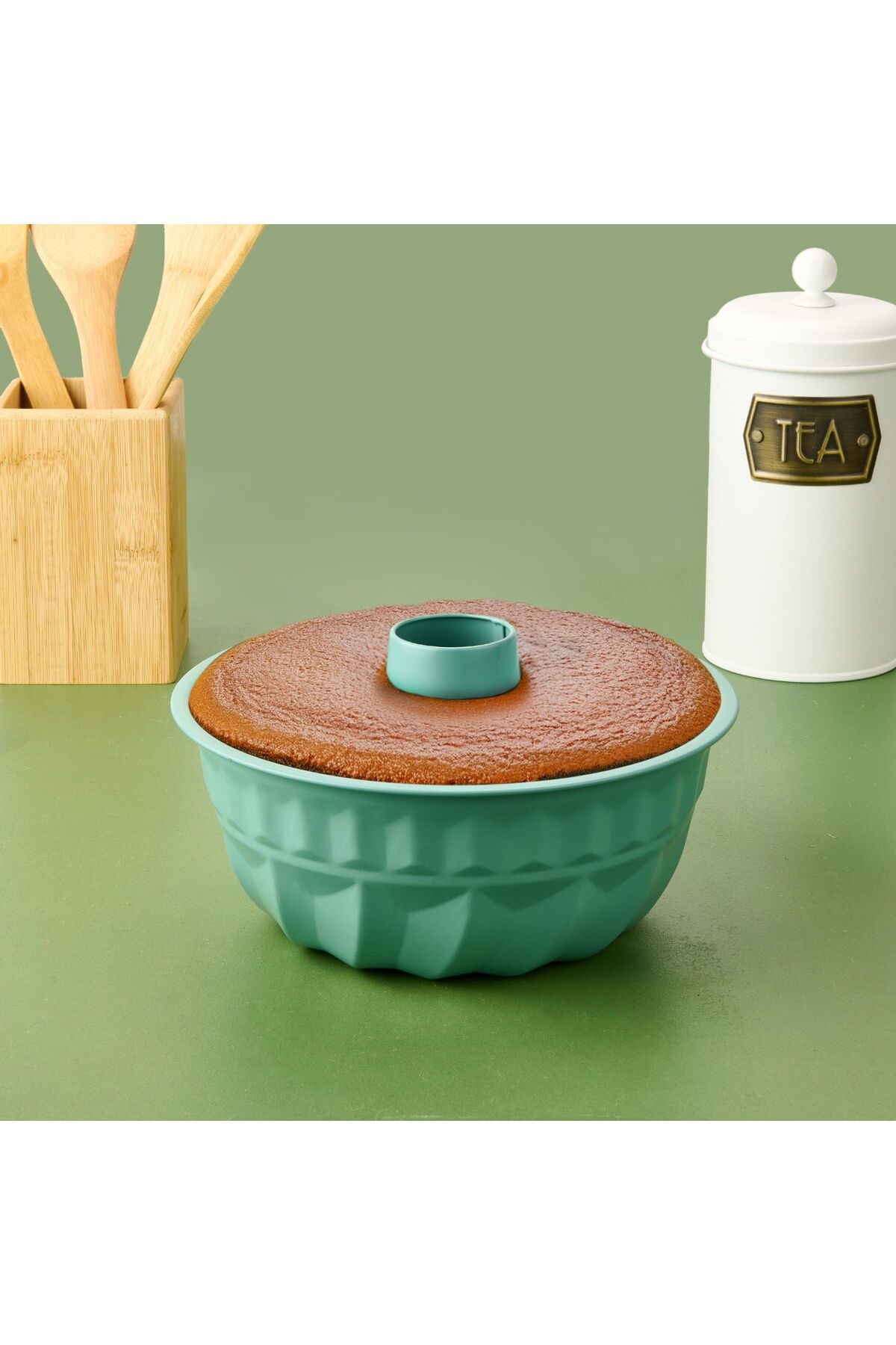 ASPARTAM Houseware Borulu Yapışmayan Kek Kalıbı - Turkuaz - 25x10 cm