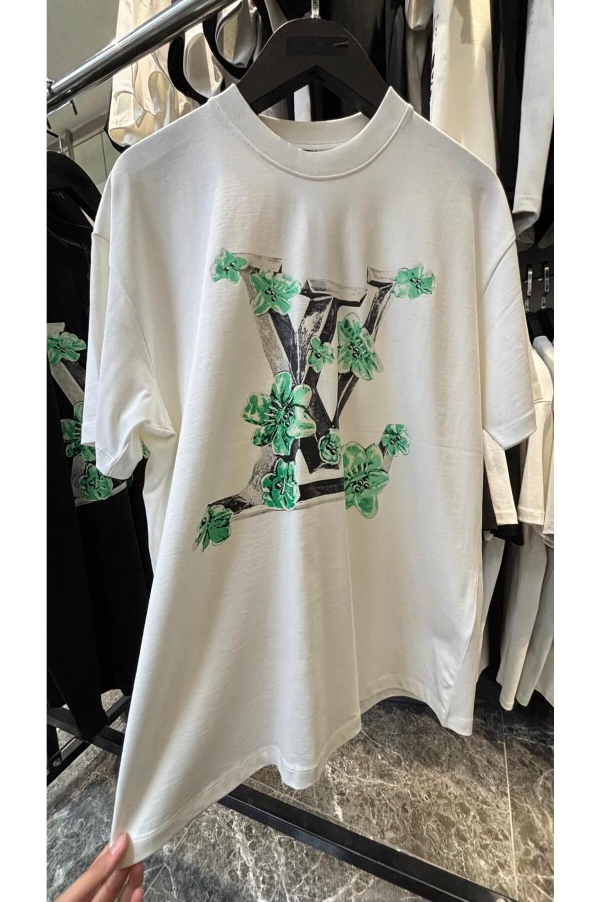 JESSE STORY Erkek - Kadın Unisex Özel "LV" Baskı Tasarım T-shirt