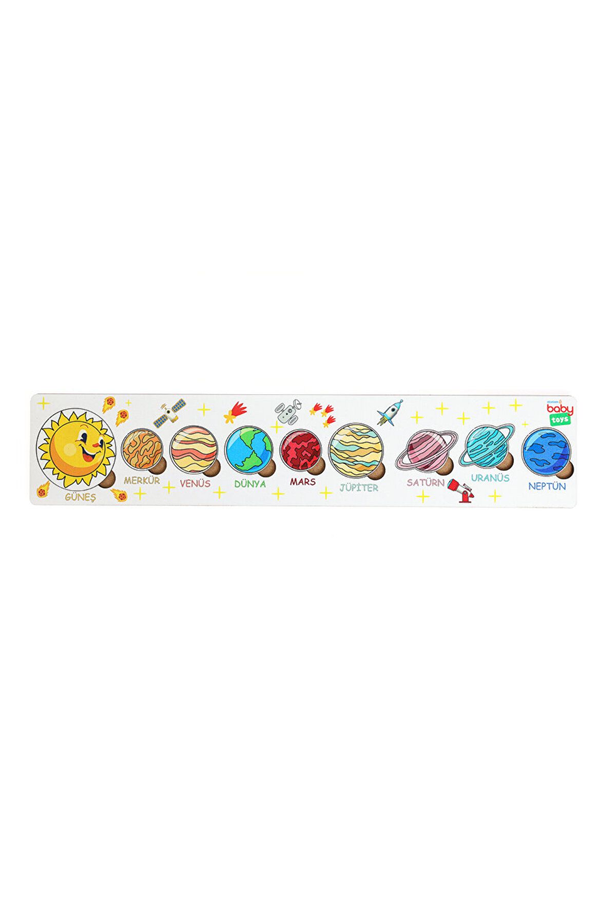 baby toys montessori ahşap gezegenler puzzle