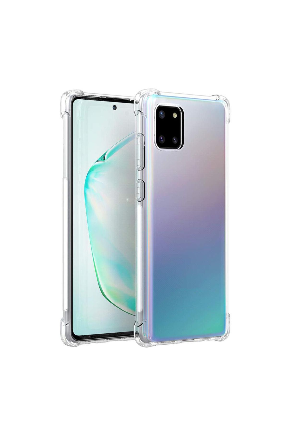 CaseArt Samsung Galaxy Note 10 Lite ile uyumlu Kapak Köşe Korumalı Airbag Antishock Şeffaf Silikon Kılıf