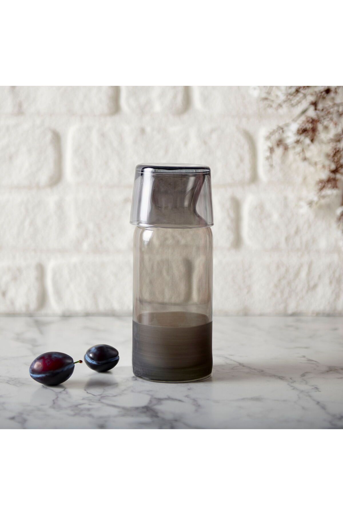MATMEL Matte Bardaklı Sürahi - Siyah - 700 ml
