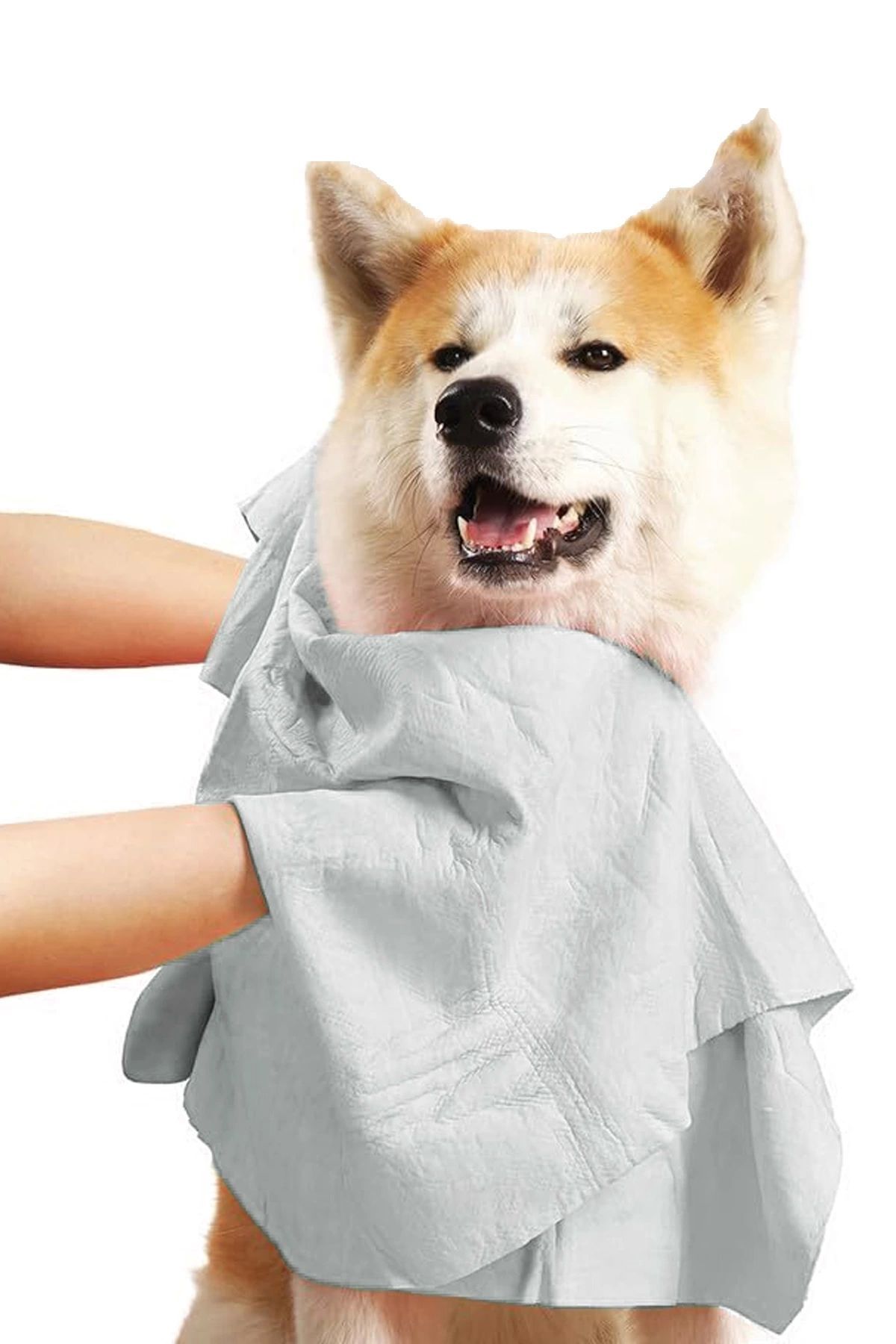 MivelaCure Kullan At Kedi Köpek Kurutma Evcil Hayvan Banyo Temizlik Kurulama Pet Havlusu 40x80cm 100 Adet