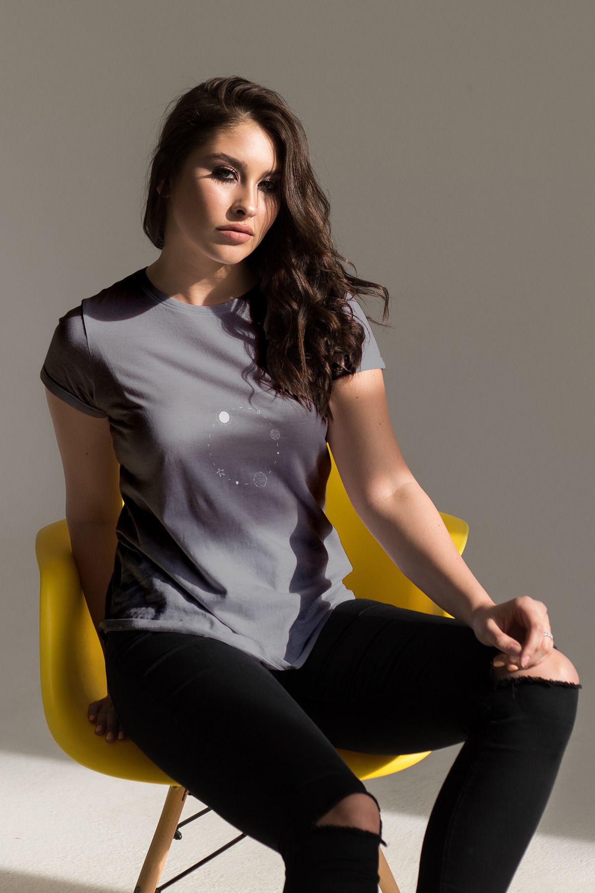Decrift Gezegenler %100 Pamuk Kadın T-Shirt