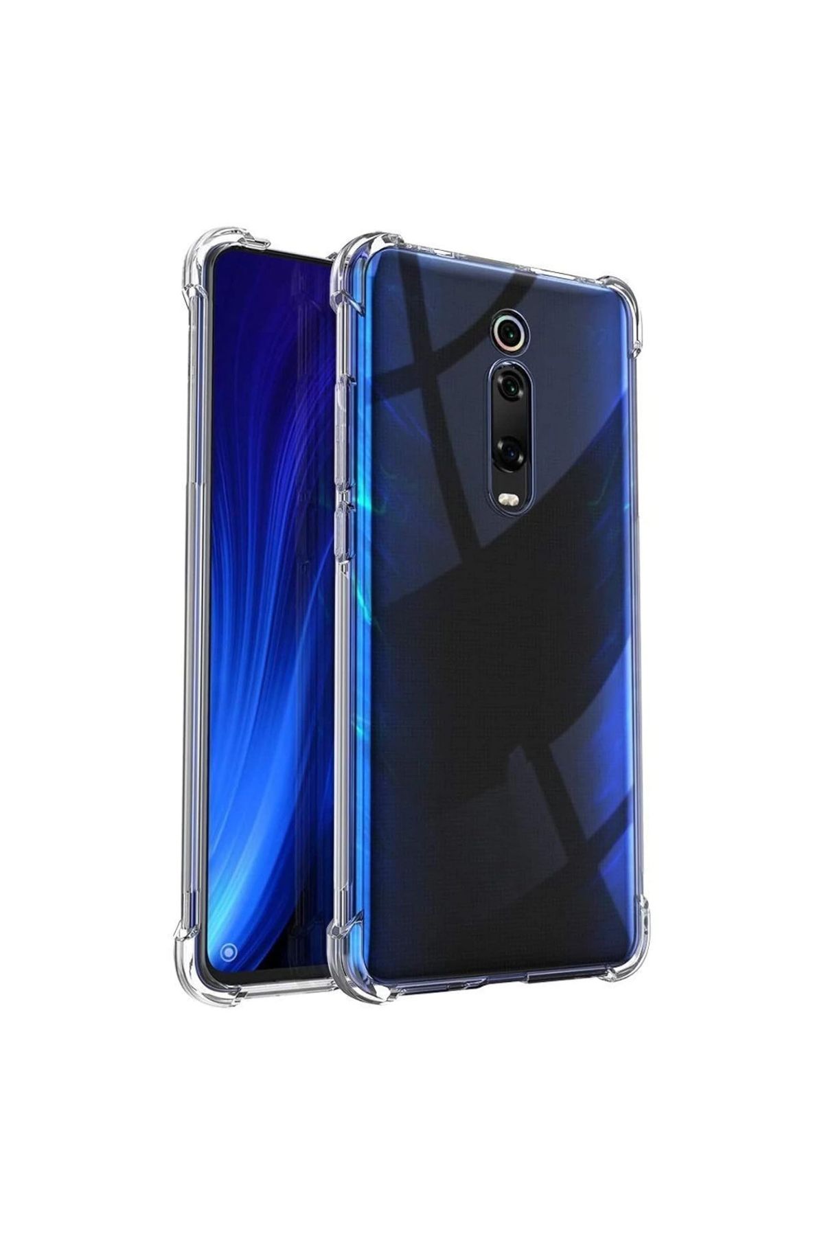 CaseArt Xiaomi Mi 9T Pro ile uyumlu Kapak Köşe Korumalı Airbag Antishock Şeffaf Silikon Kılıf