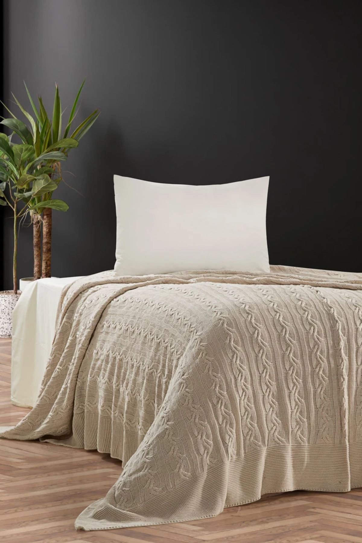 DOUX HOME Hera Triko Yatak Örtüsü Tek Kişilik 180 X 230 Cm