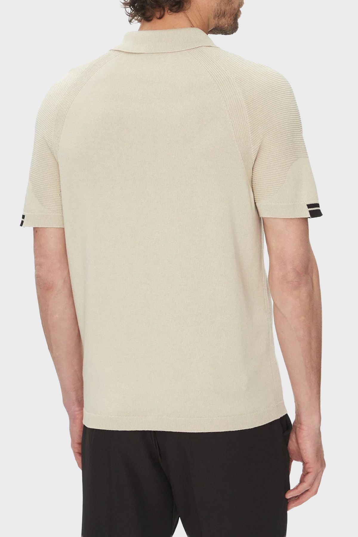 تی شرت یقه پولو مردانه پنبه باریک و نیمی از ZIPPER POLO TREAT TREAN THE AYAKA TURT 50537146 284 BOSS
