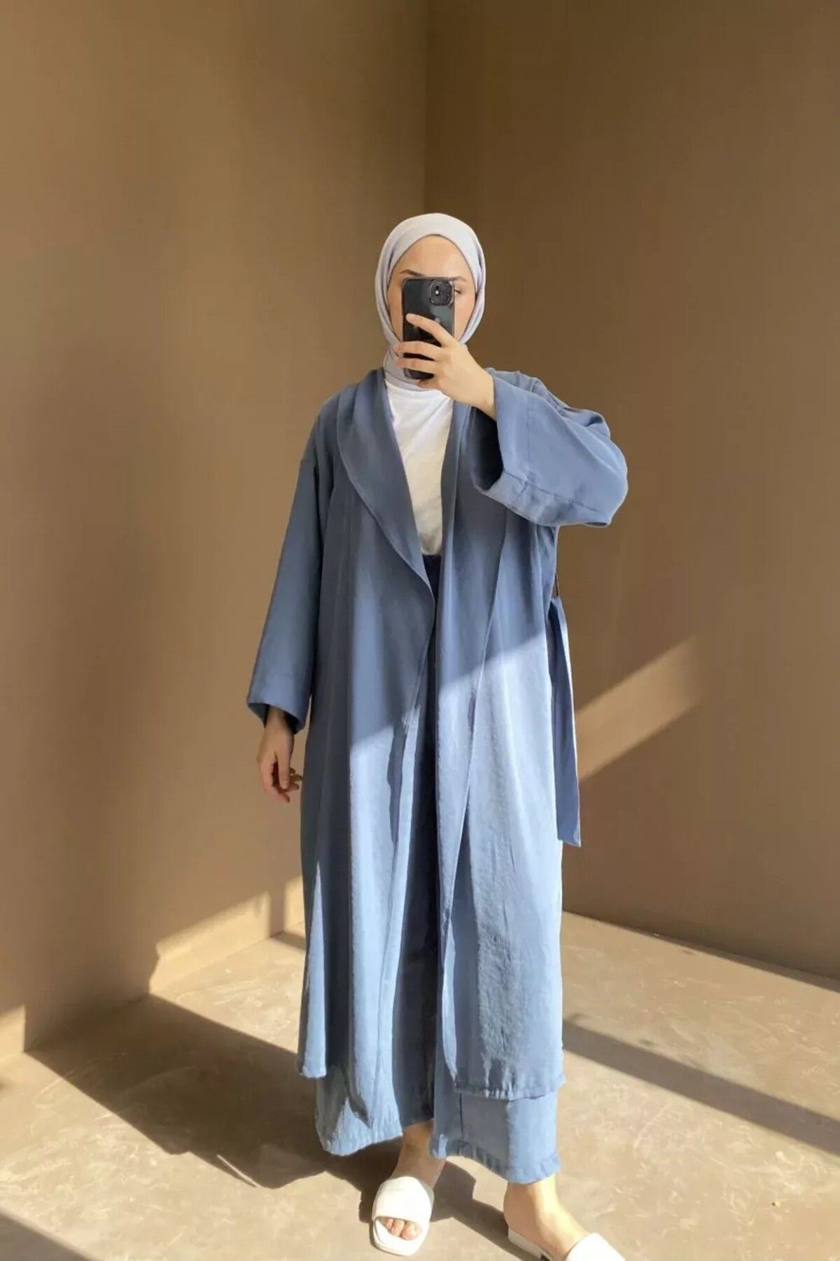 FERHEL Kimono ve Pantolon Oversize Takım 6027