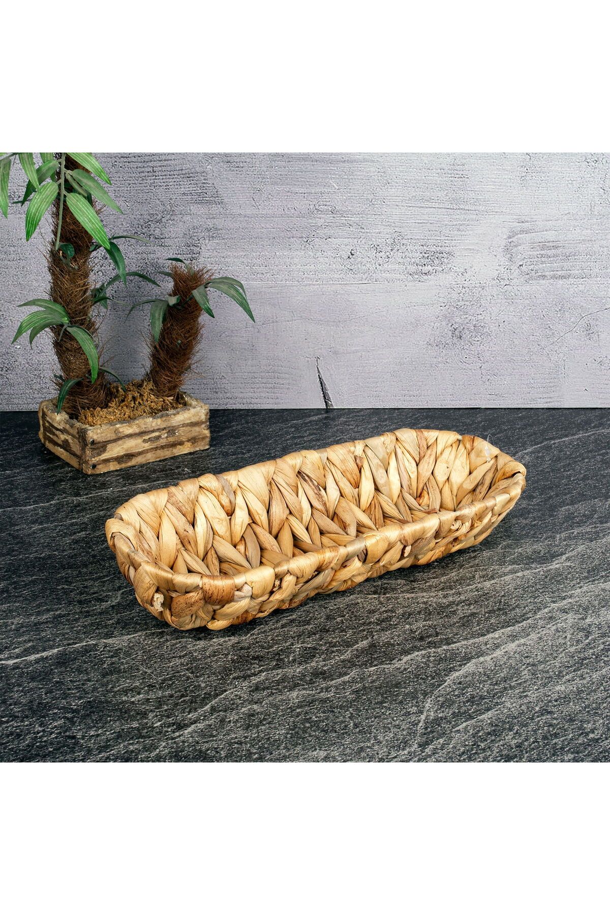 ASPARTAM Hasır Oval Ekmek Sepeti - 28x6x5 cm