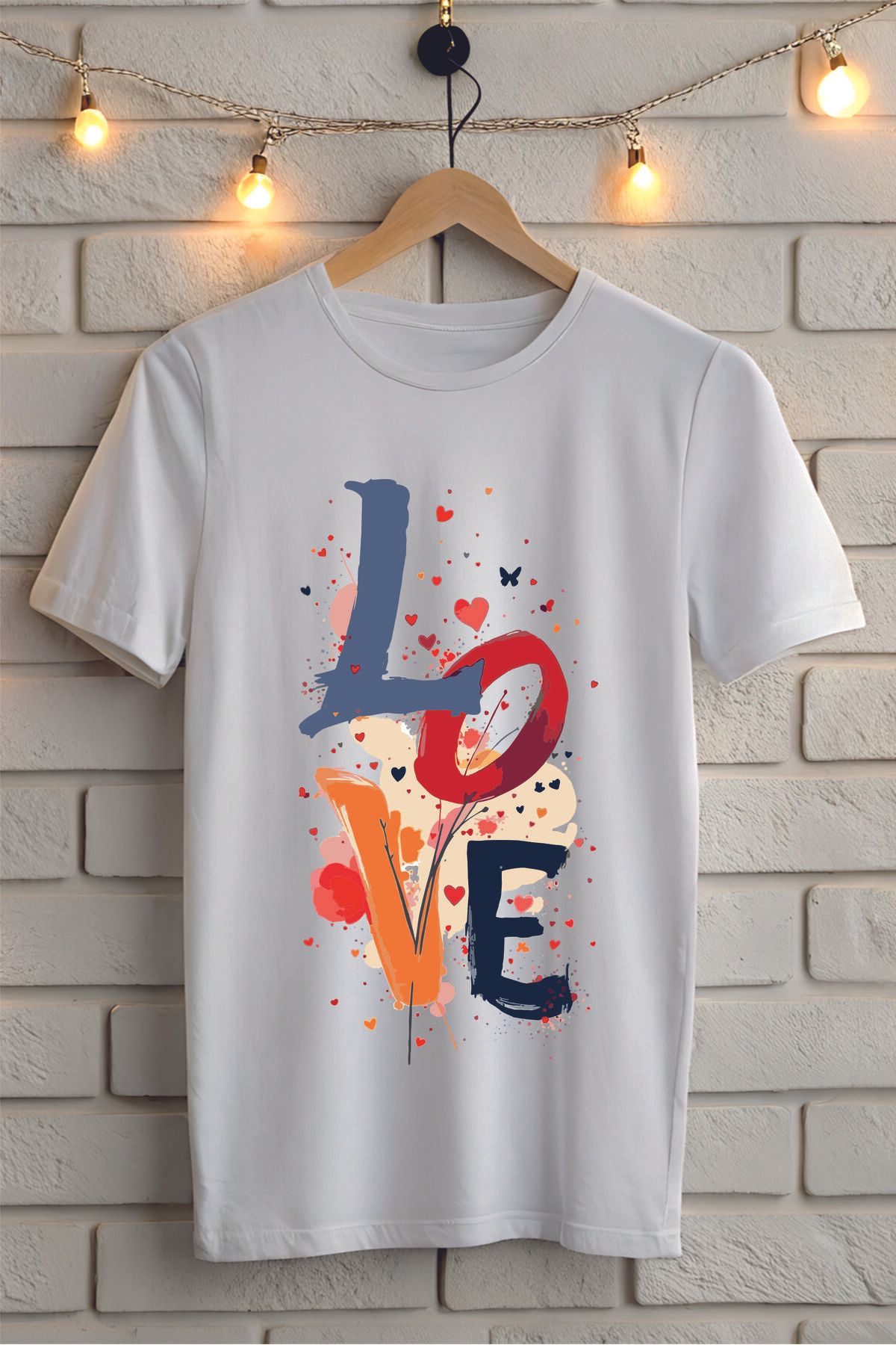 ModaSphere Love Baskılı Unisex Oversize Tişört