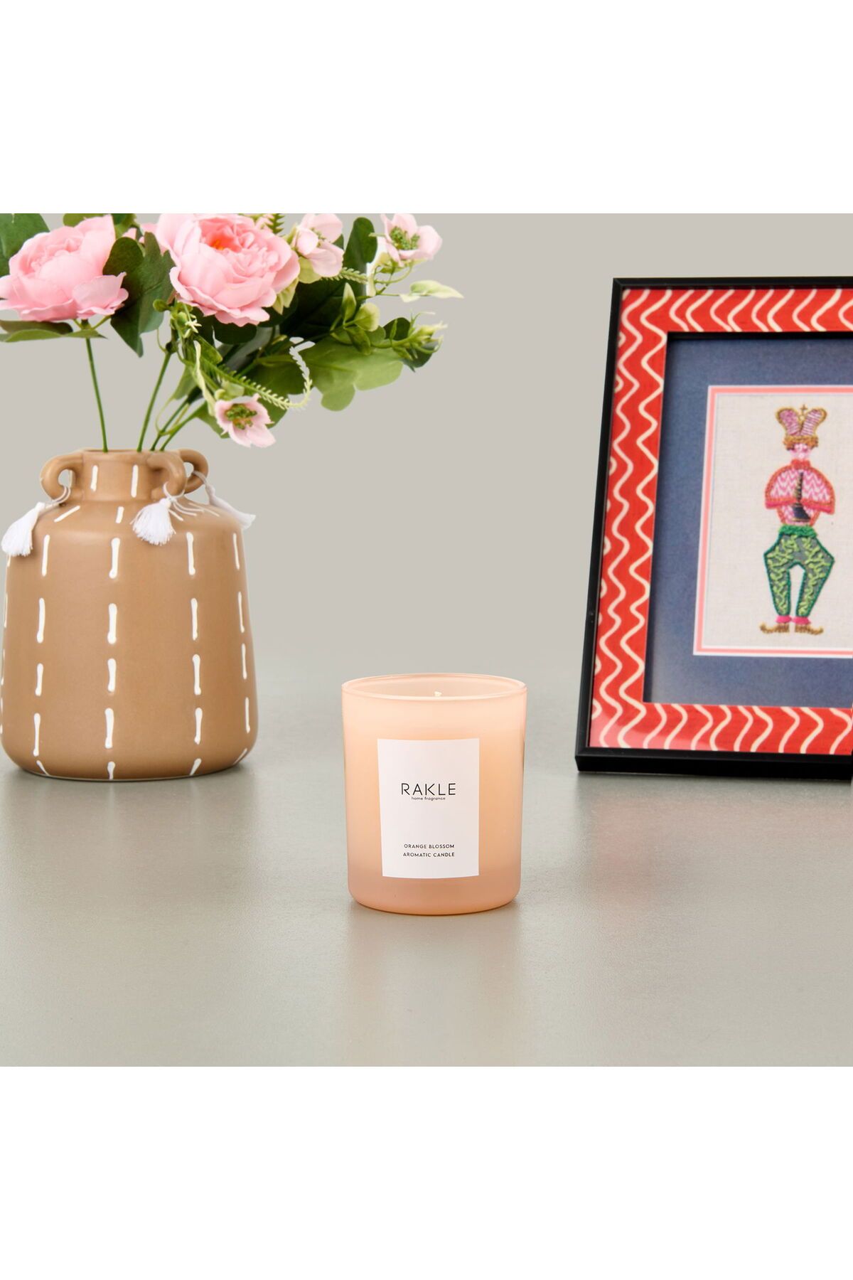 Rakle Basic Soft Orange Blossom Kokulu Mum - Turuncu - 120 gr