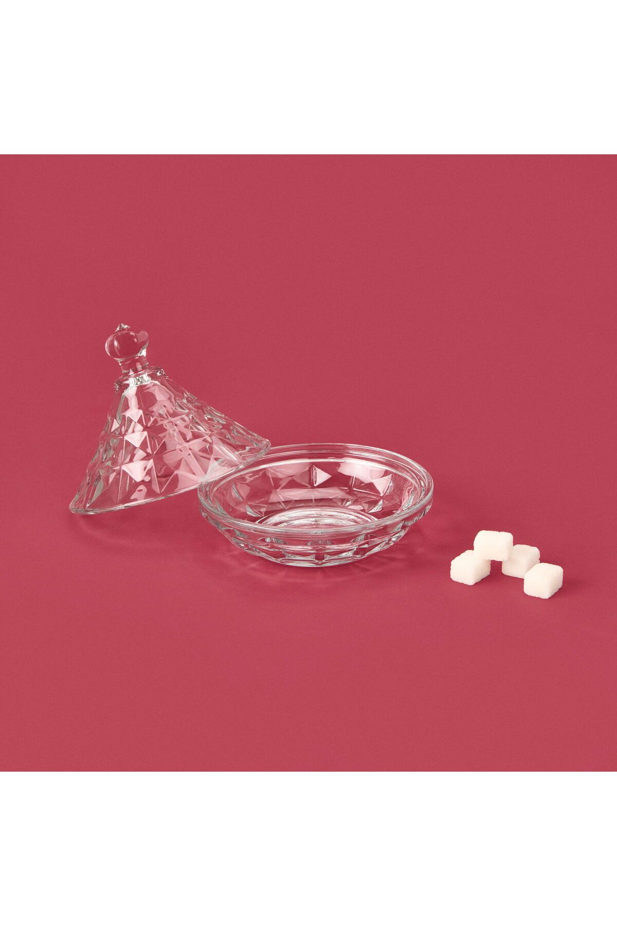 MATMEL Glass Cam Şekerlik - Şeffaf - 6 cm