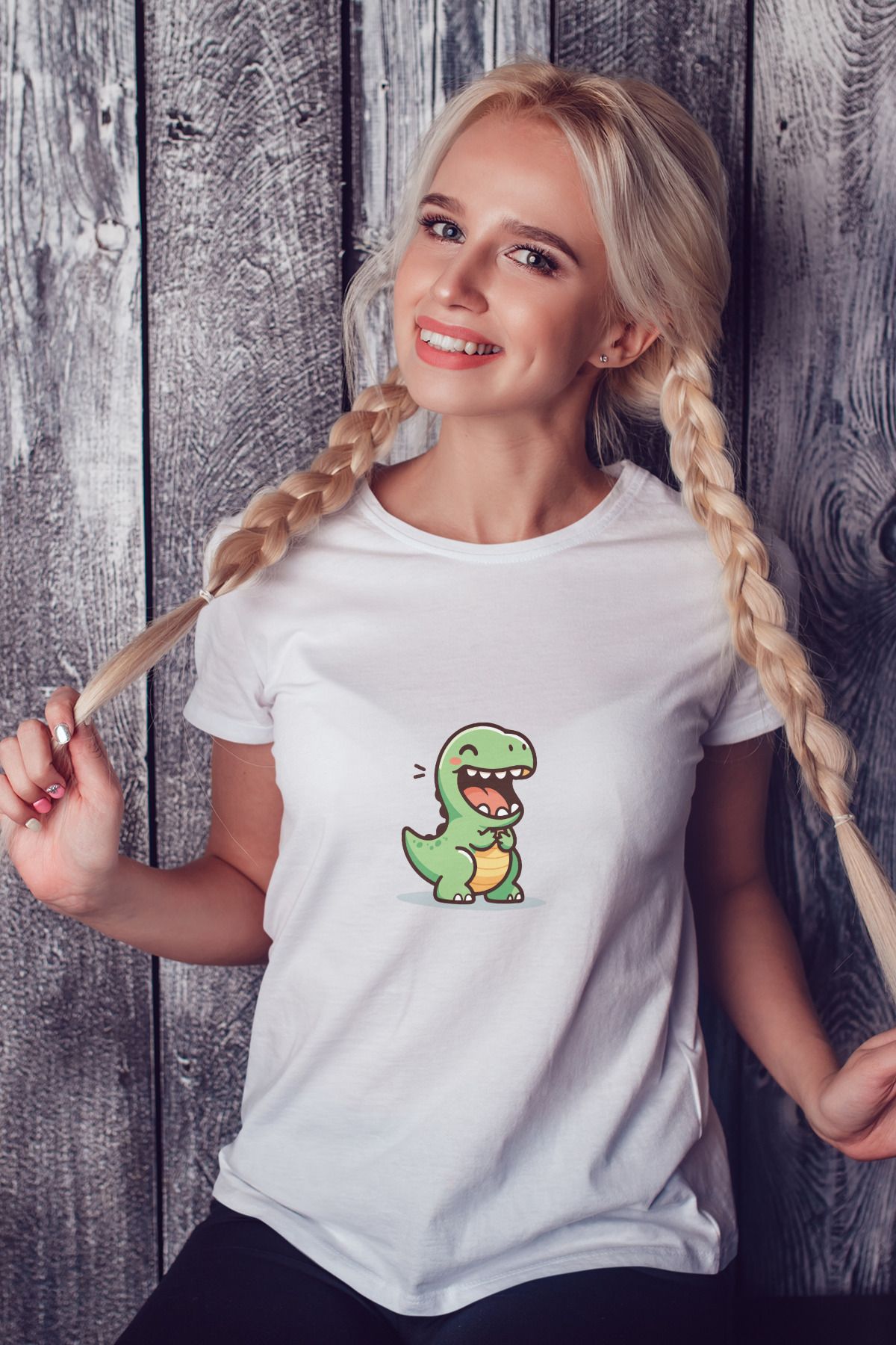 Decrift Dino %100 Pamuk Kadın T-Shirt