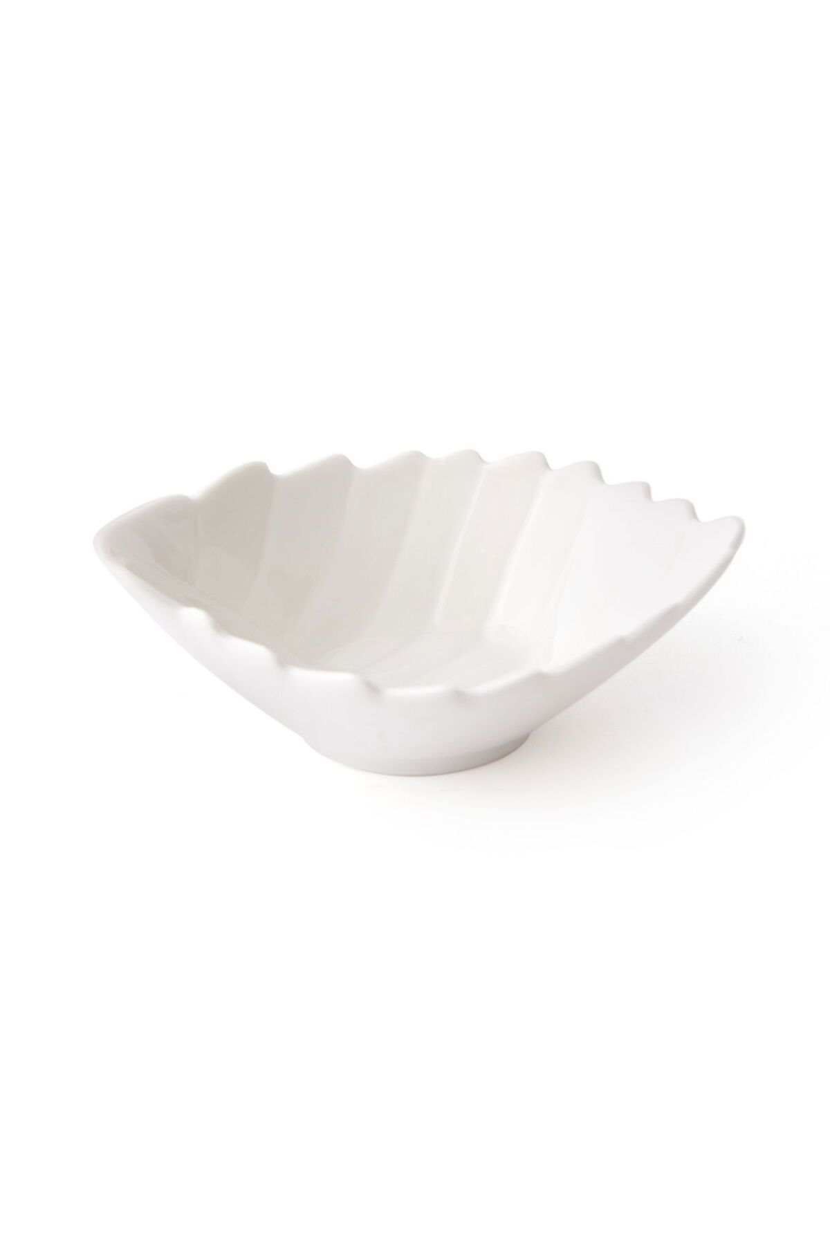ASPARTAM Porselen Yaprak Çerezlik - Beyaz - 11 cm