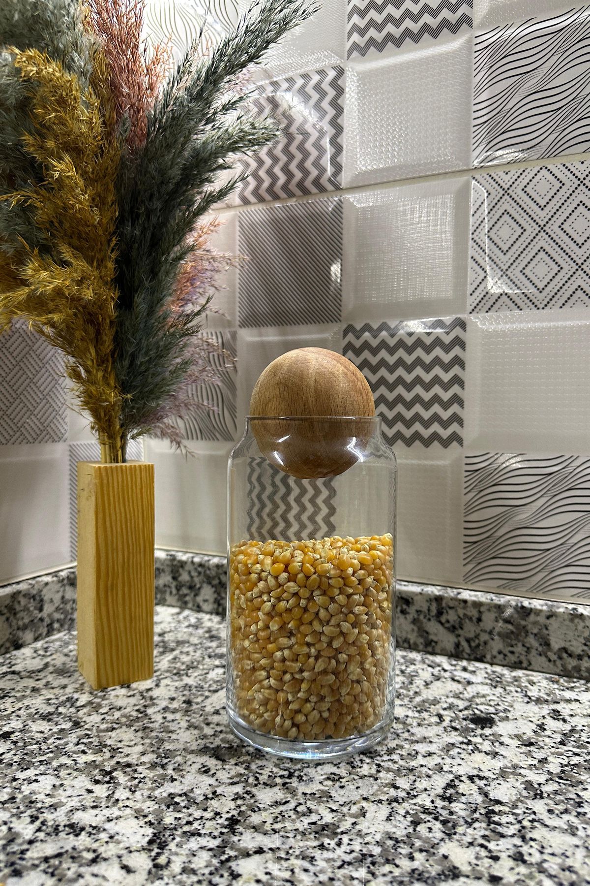 piconcept Standart Kavanoz Uyumlu Ahşap Top Kavanoz Kapağı 7,5 Cm Top Kavanoz Kapağı Standart Kavanoz Uyumlu