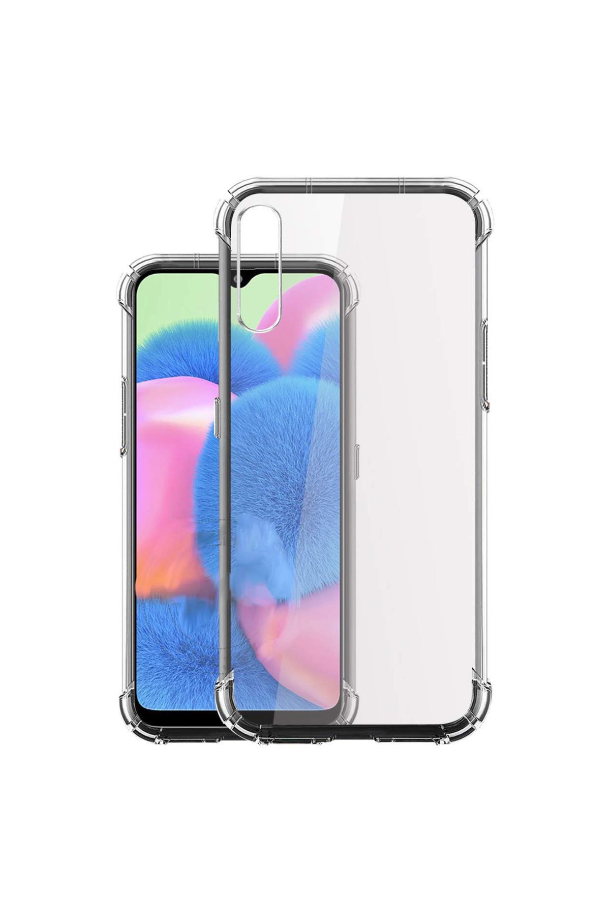CaseArt Samsung Galaxy A50s ile uyumlu Kapak Köşe Korumalı Airbag Antishock Şeffaf Silikon Kılıf