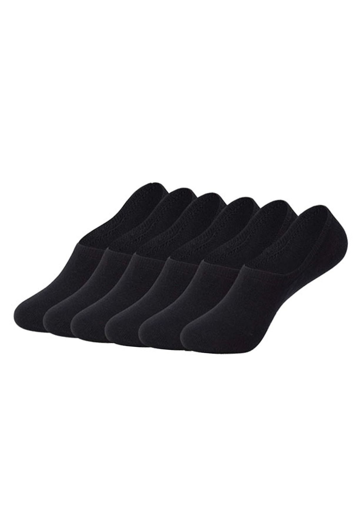 Butik 6'lı Görünmez Sneaker Çorap Siyah