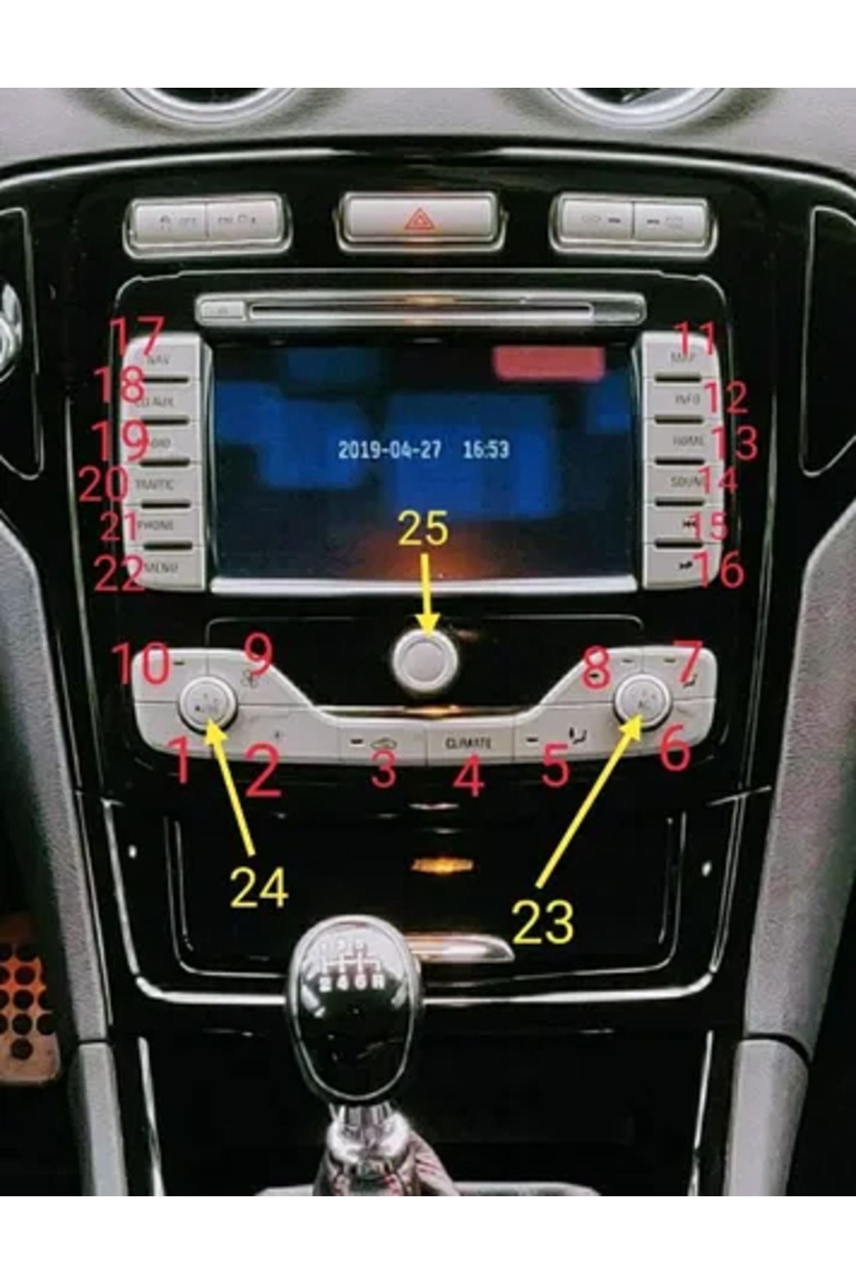 Lucest Kuga S-Max Mondeo Blaupunkt Radyo Düğmesi Kapağı Düğmesi (Plastik Aparattır!!!)
