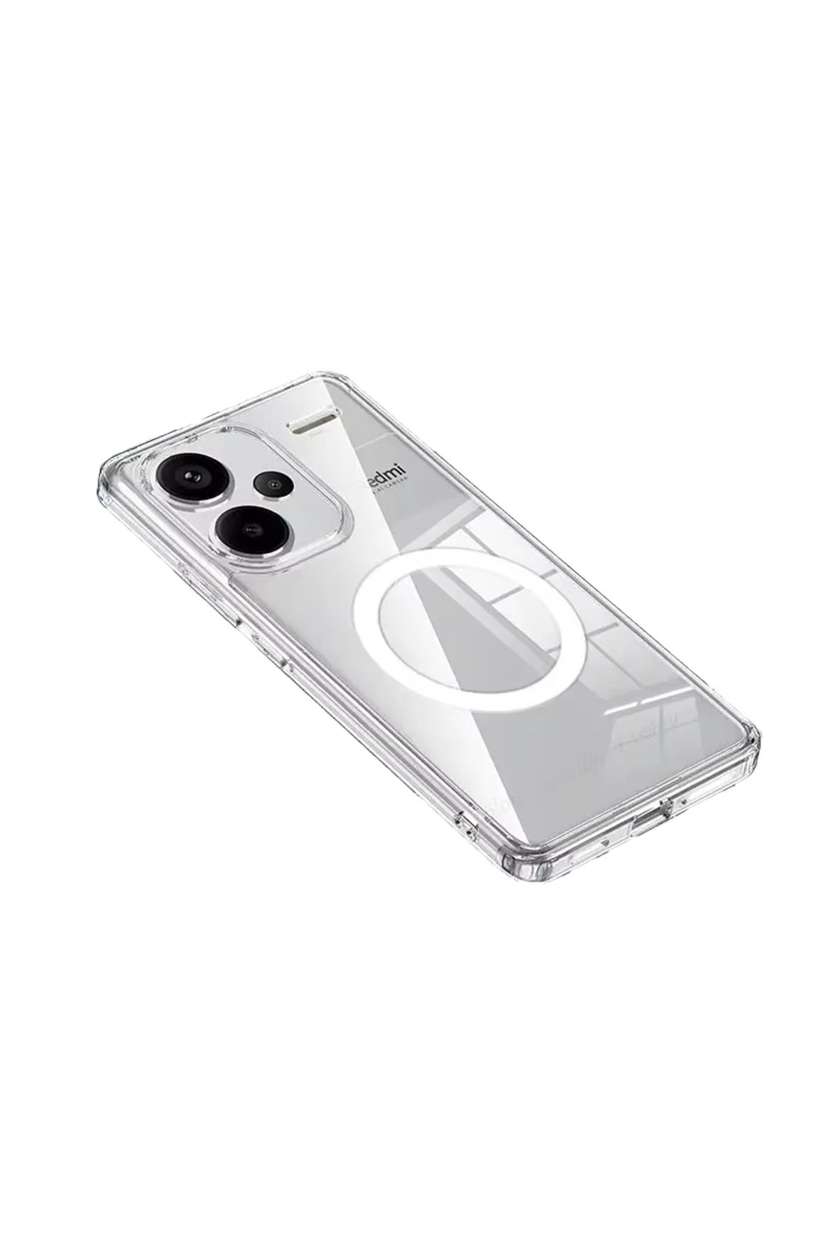 Microcase Xiaomi Redmi Note 13 Pro Plus için Magsafe Manyetik Dayanıklı Yarı Esnek Plastik TPU Kılıf - AL8115