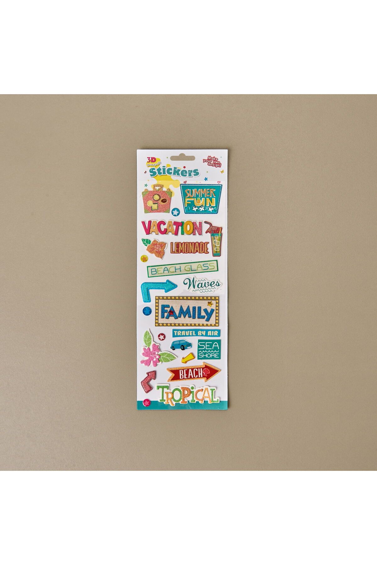 ASPARTAM 3D Tatil Baskılı Sticker -