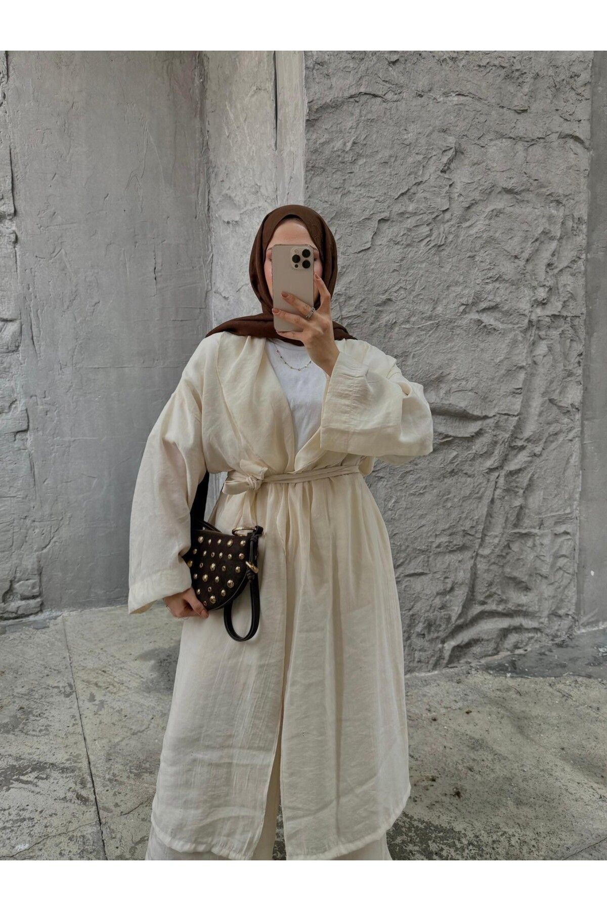 FERHEL Kimono ve Pantolon Oversize Takım 6027